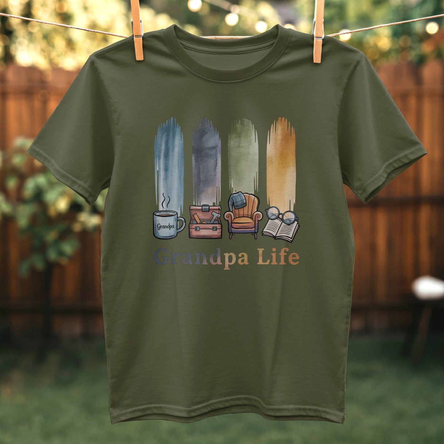 Grandpa Life Cozy Indoor Leisure Activity T-Shirt product type