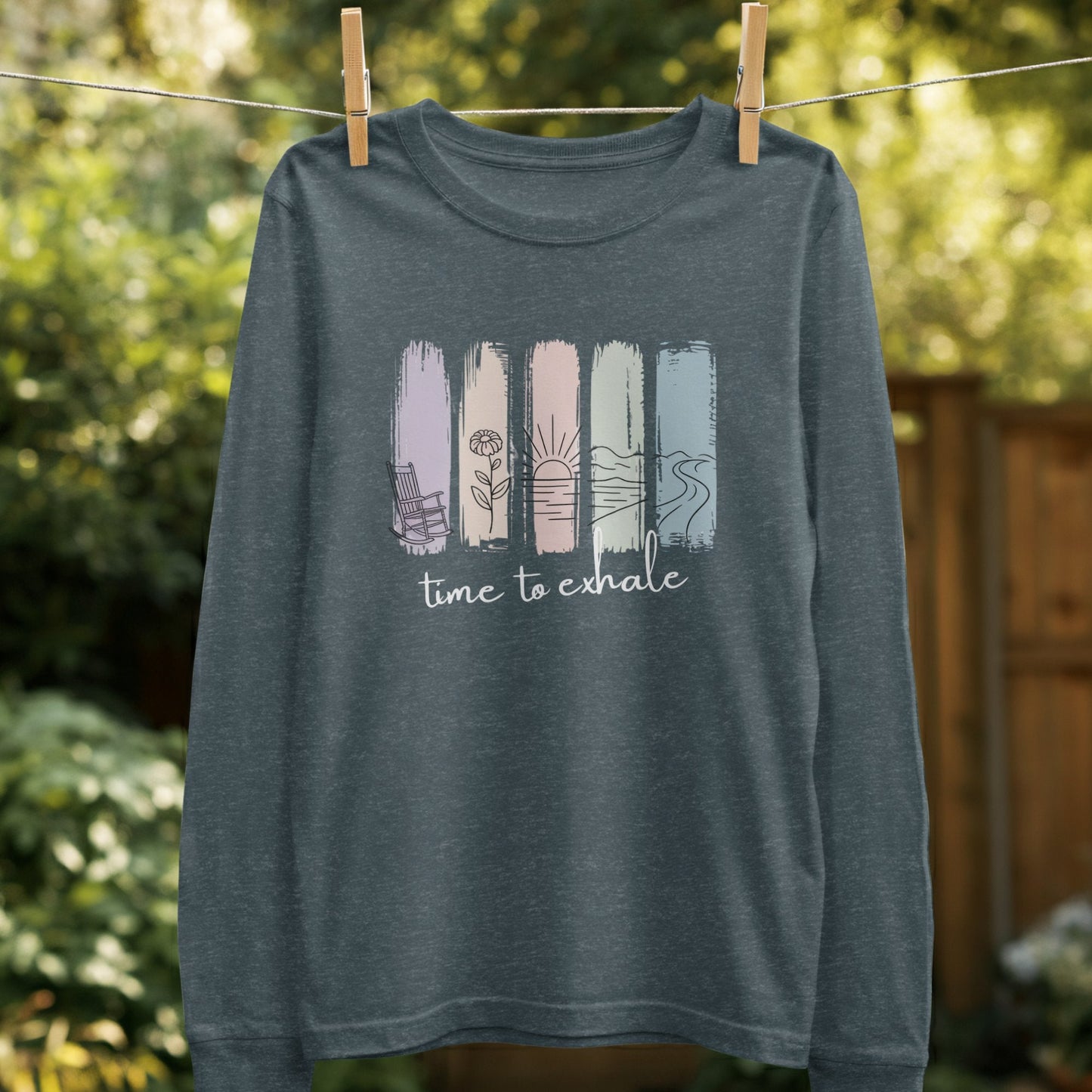 Time to Exhale Motivational Art Sweatshirt product type