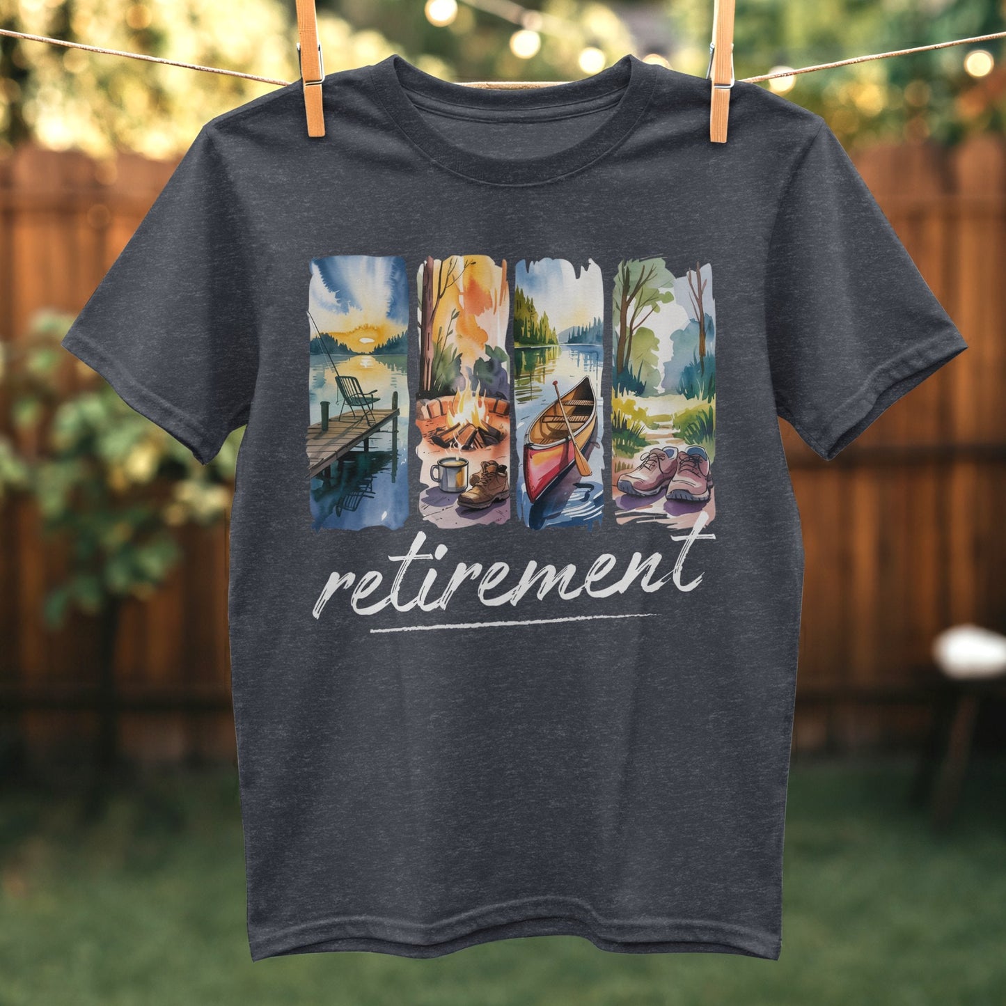 Scenic Retirement Themed Graphic T-shirt product type