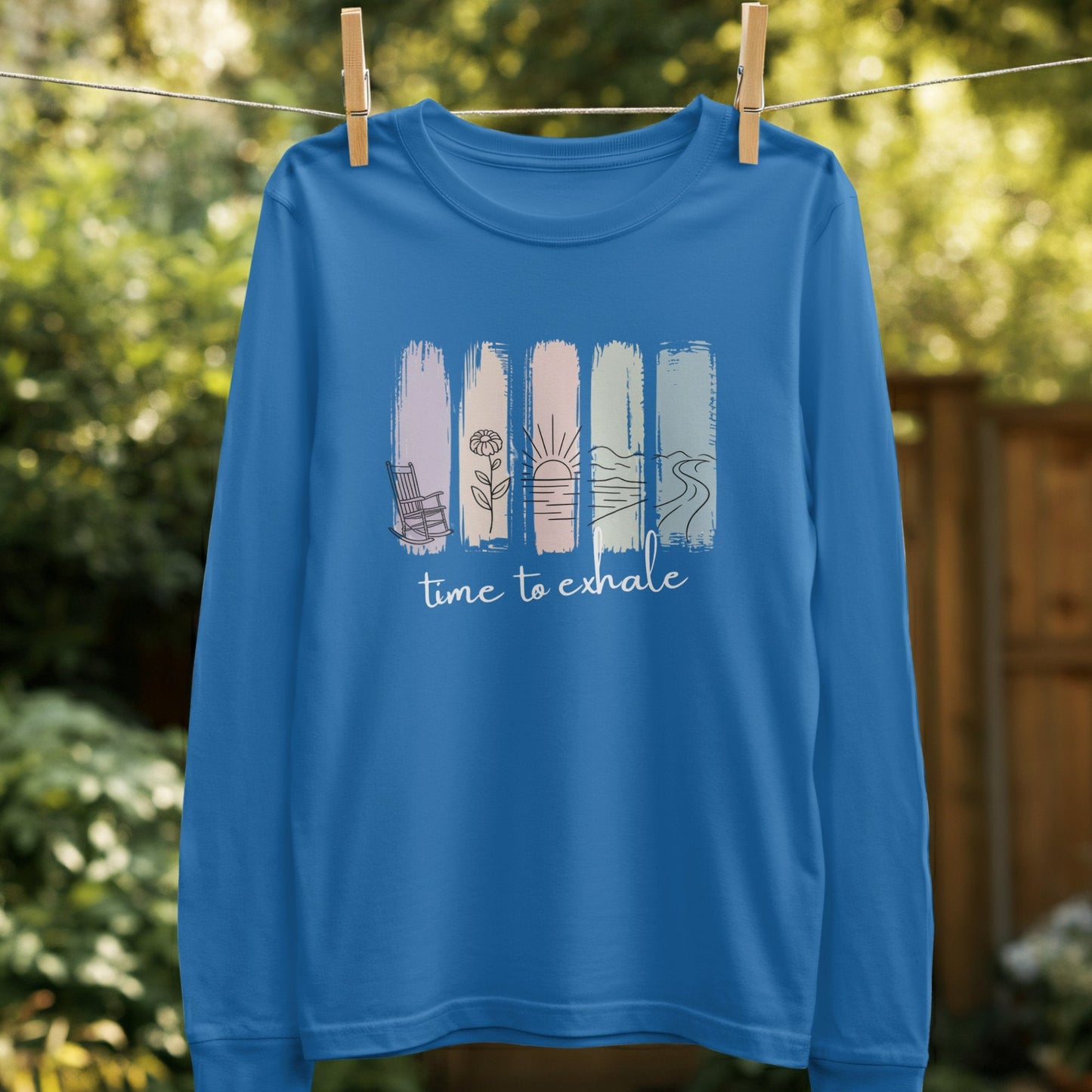 Time to Exhale Graphic Print Long Sleeve Shirt product type