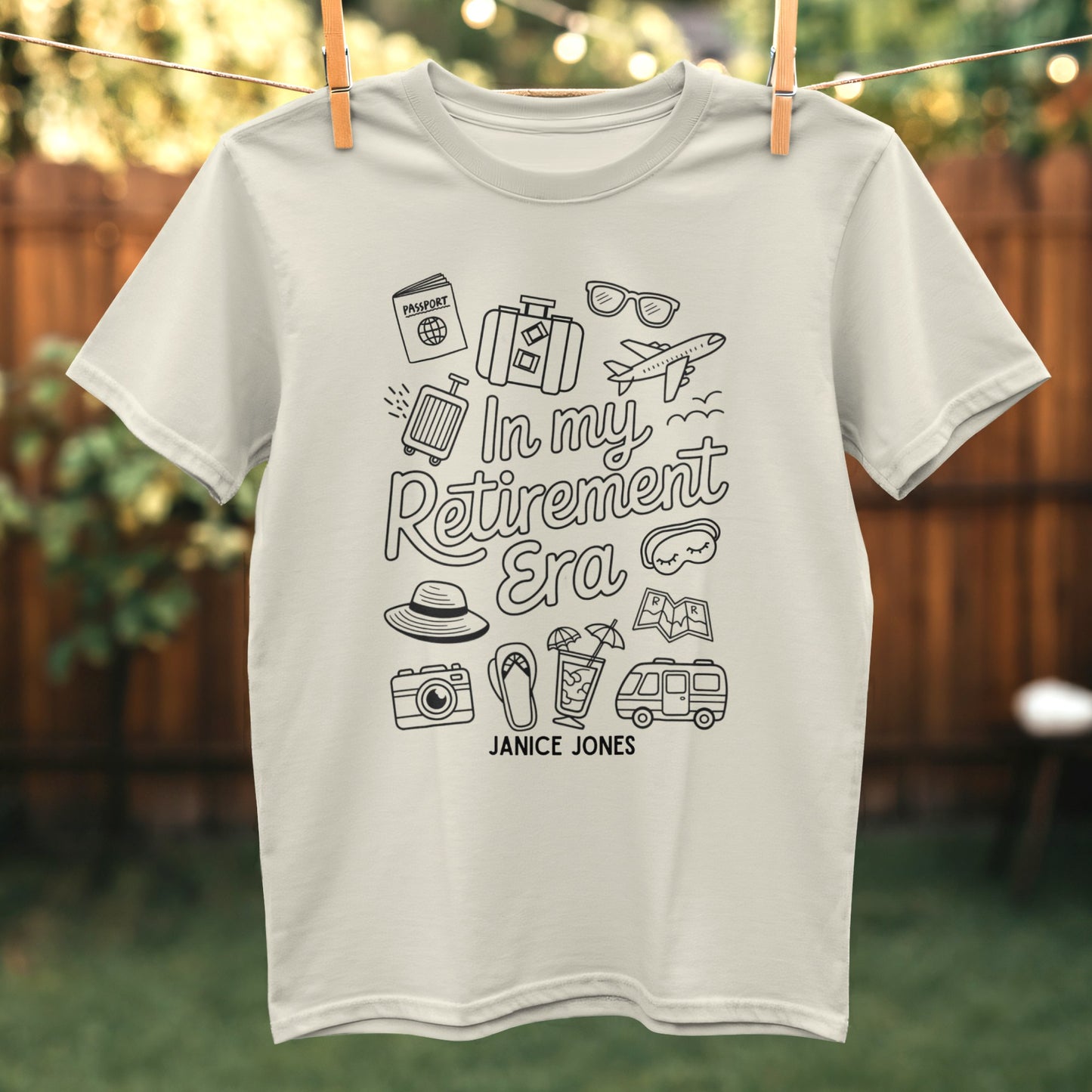 In My Retirement Era Light Printed Tee Shirt product type