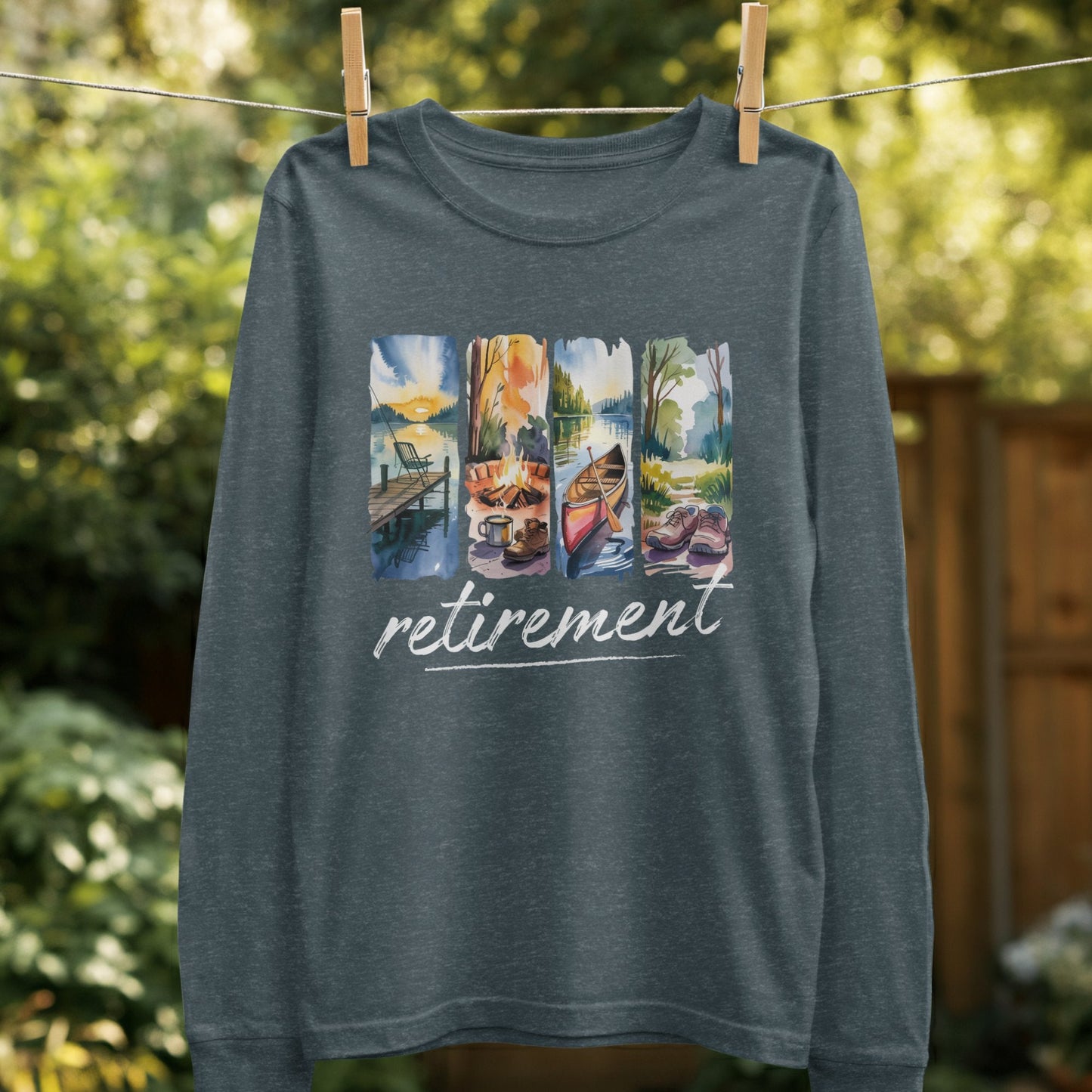 Scenic Retirement Artwork Long Sleeve Shirt product type