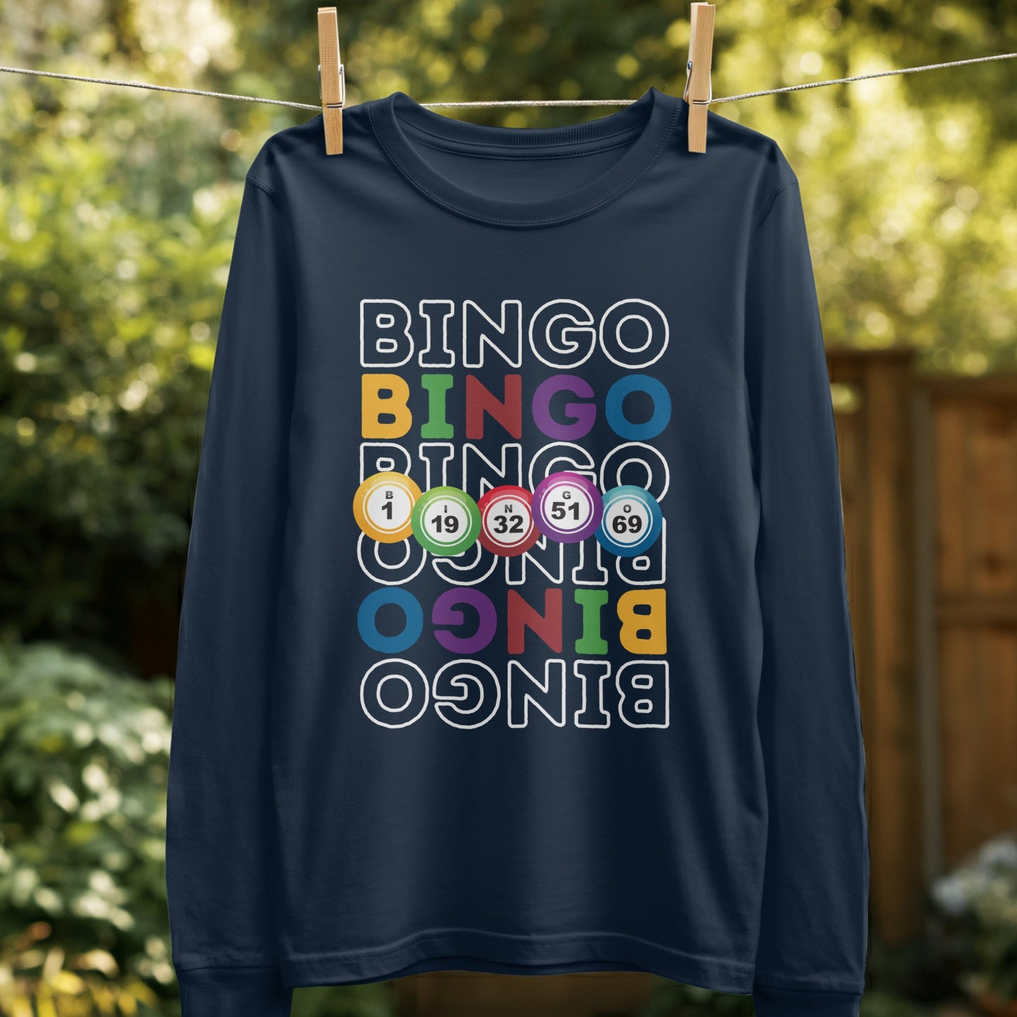 Fun Bingo Graphic Design Long Sleeve Shirt product type