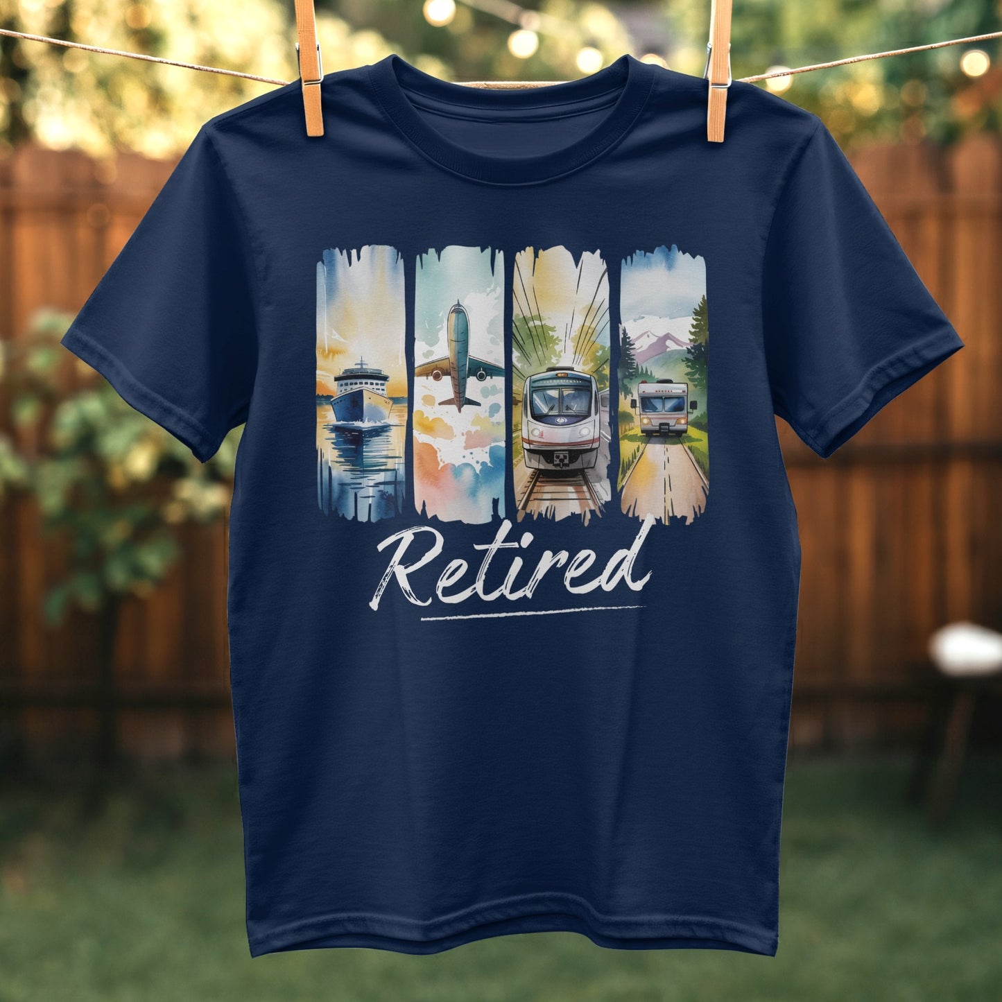 Retired and Travel Inspired Graphic T-Shirt product type