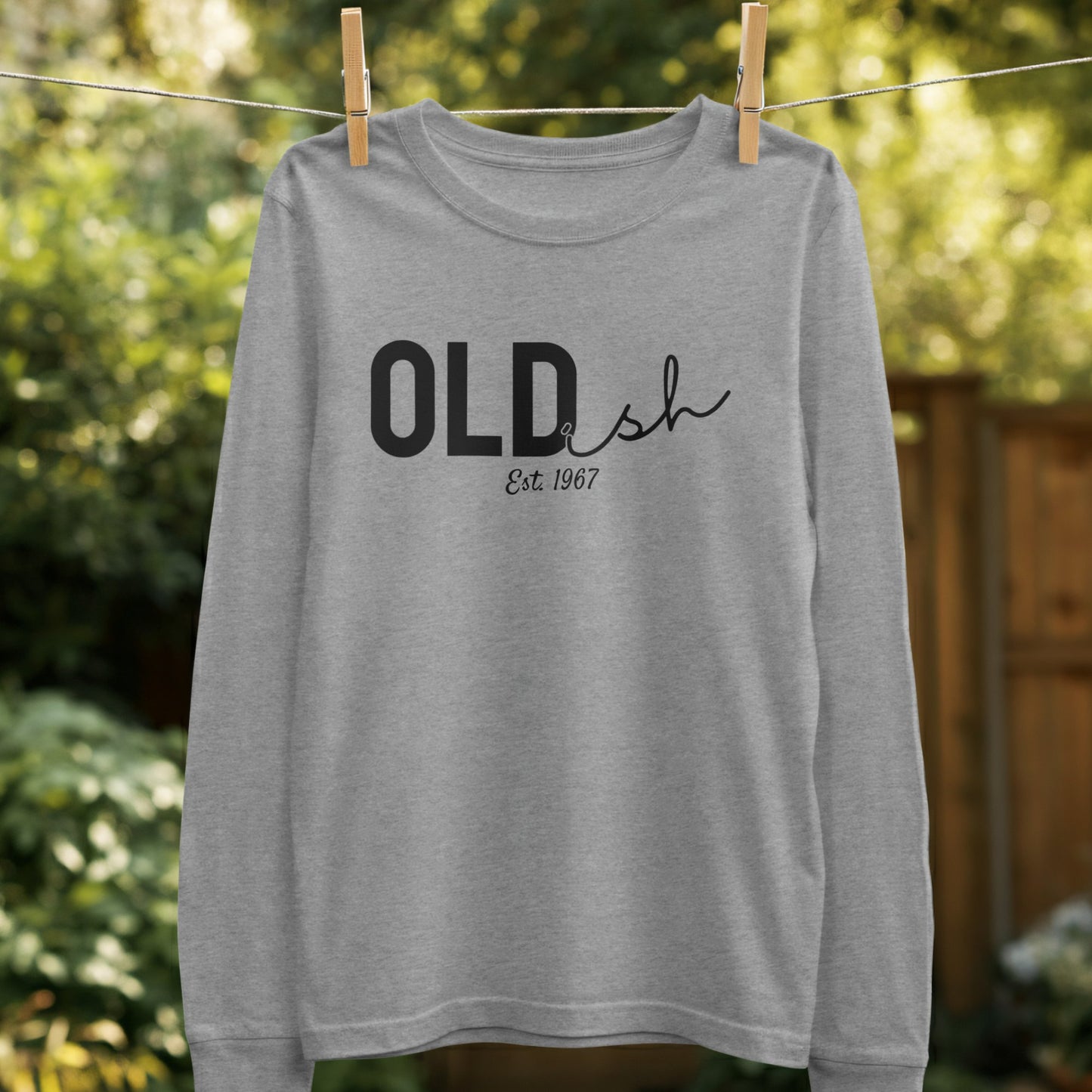 OLDish Est 1967 design printed long sleeve sweatshirt product