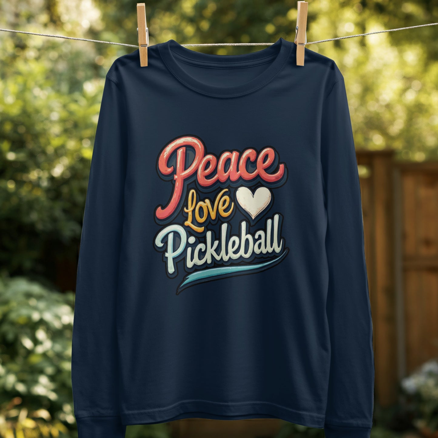 Peace Love Pickleball Graphic Print Shirt product