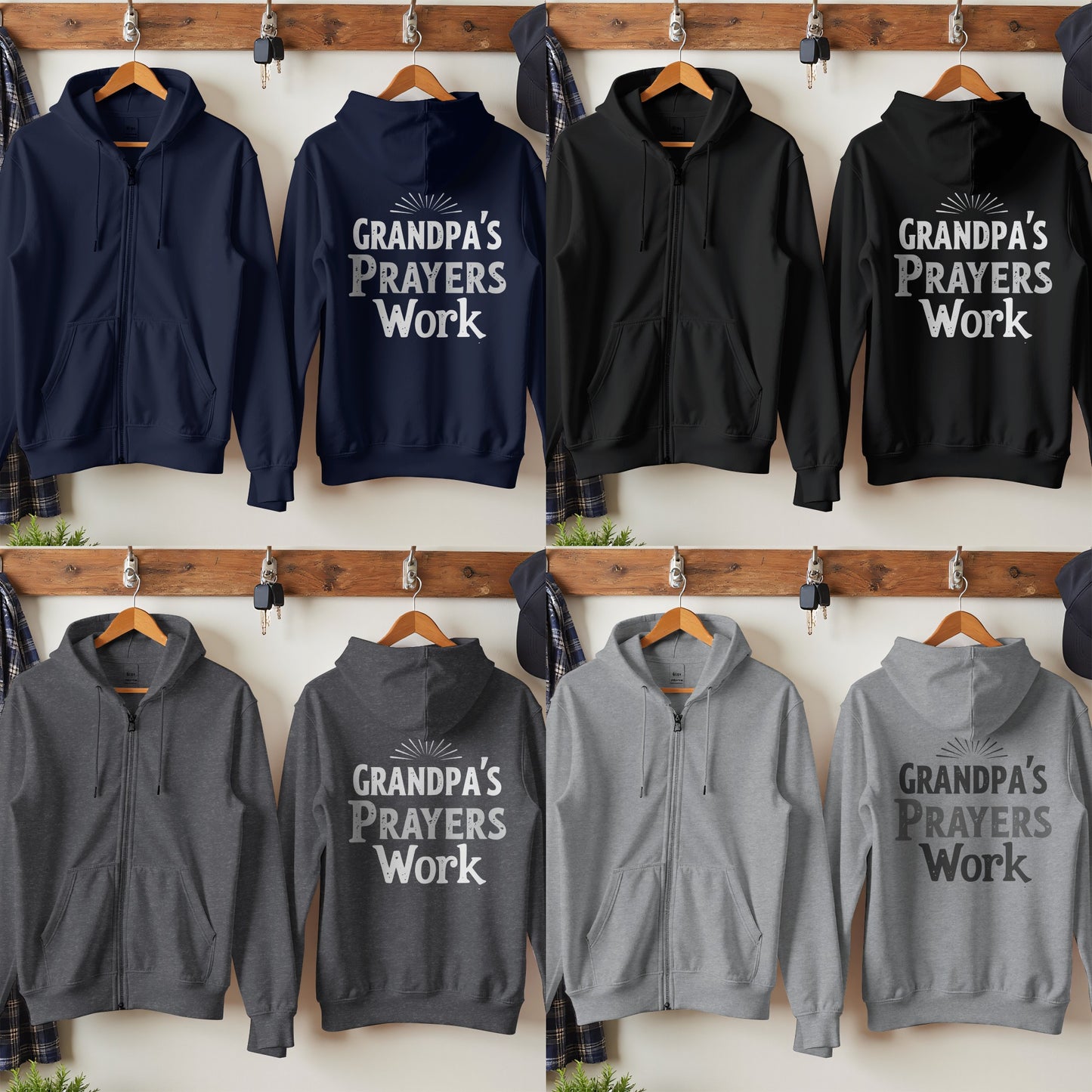 Grandpa's Prayers Work Hoodie Product