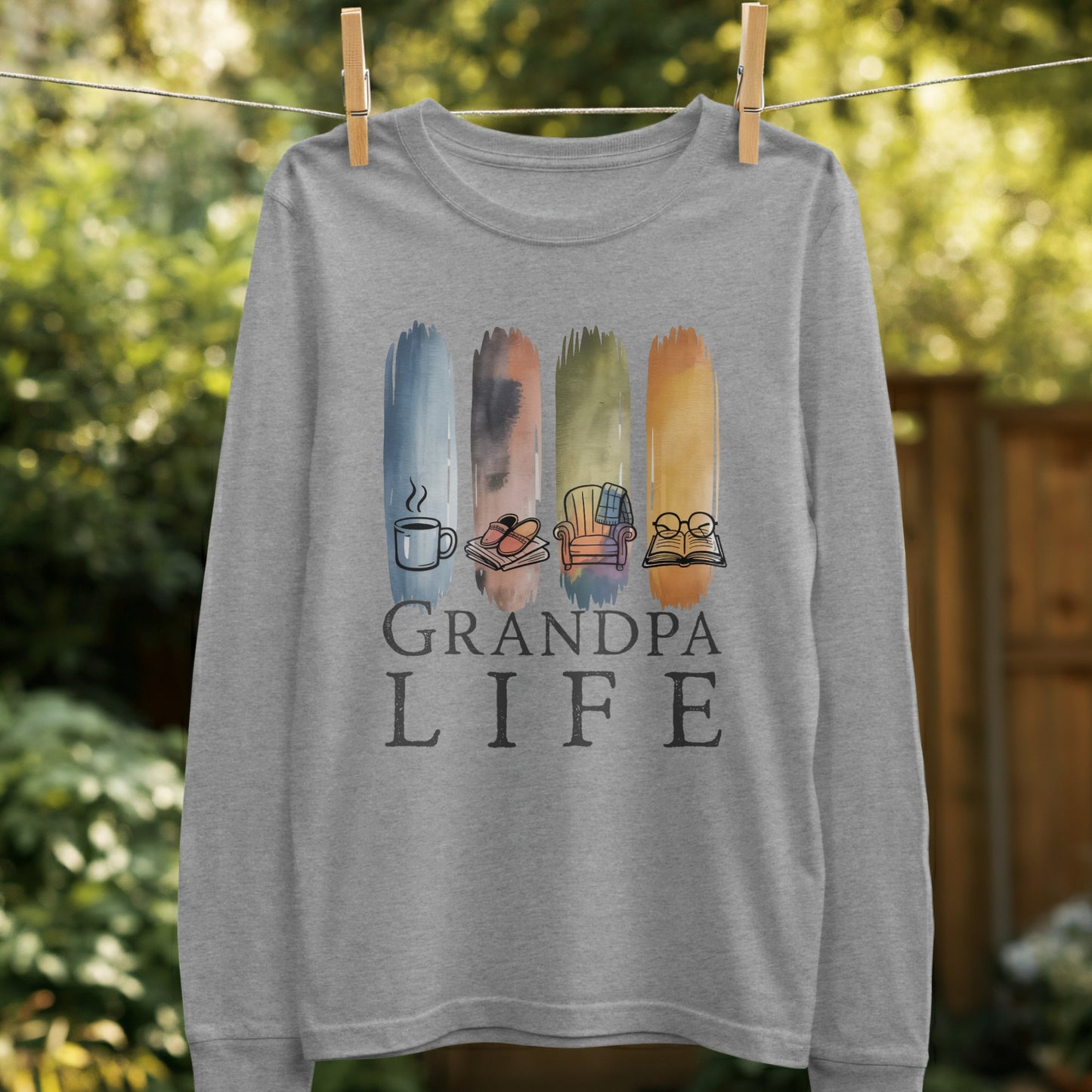 Grandpa Life Graphic Long Sleeve Shirt product