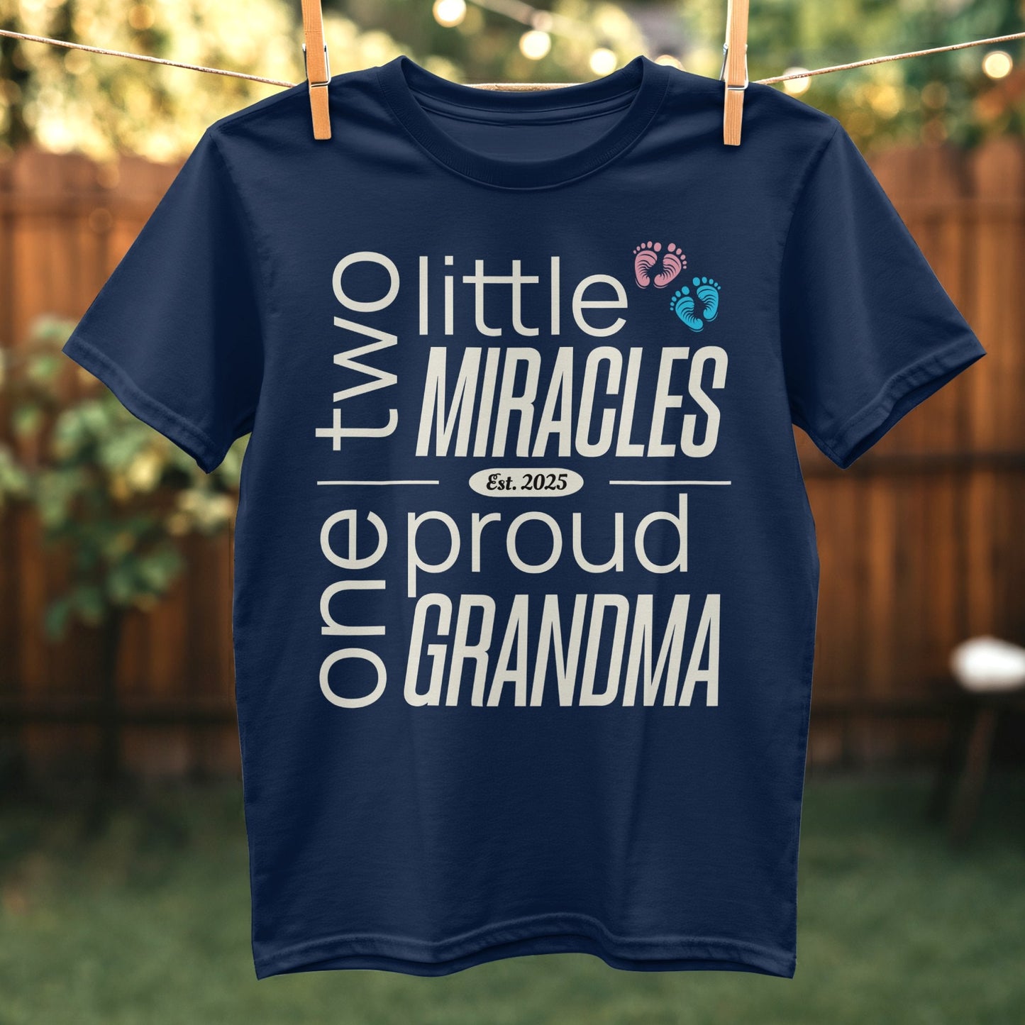 One Proud Grandma Two Little Miracles T-shirt product