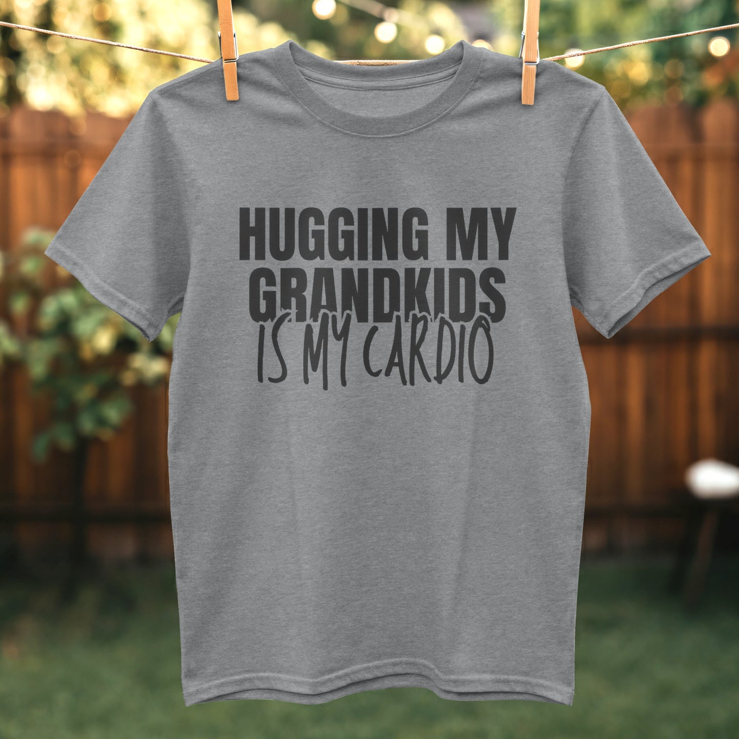 Hugging My Grandkids Is My Cardio Graphic Shirt product