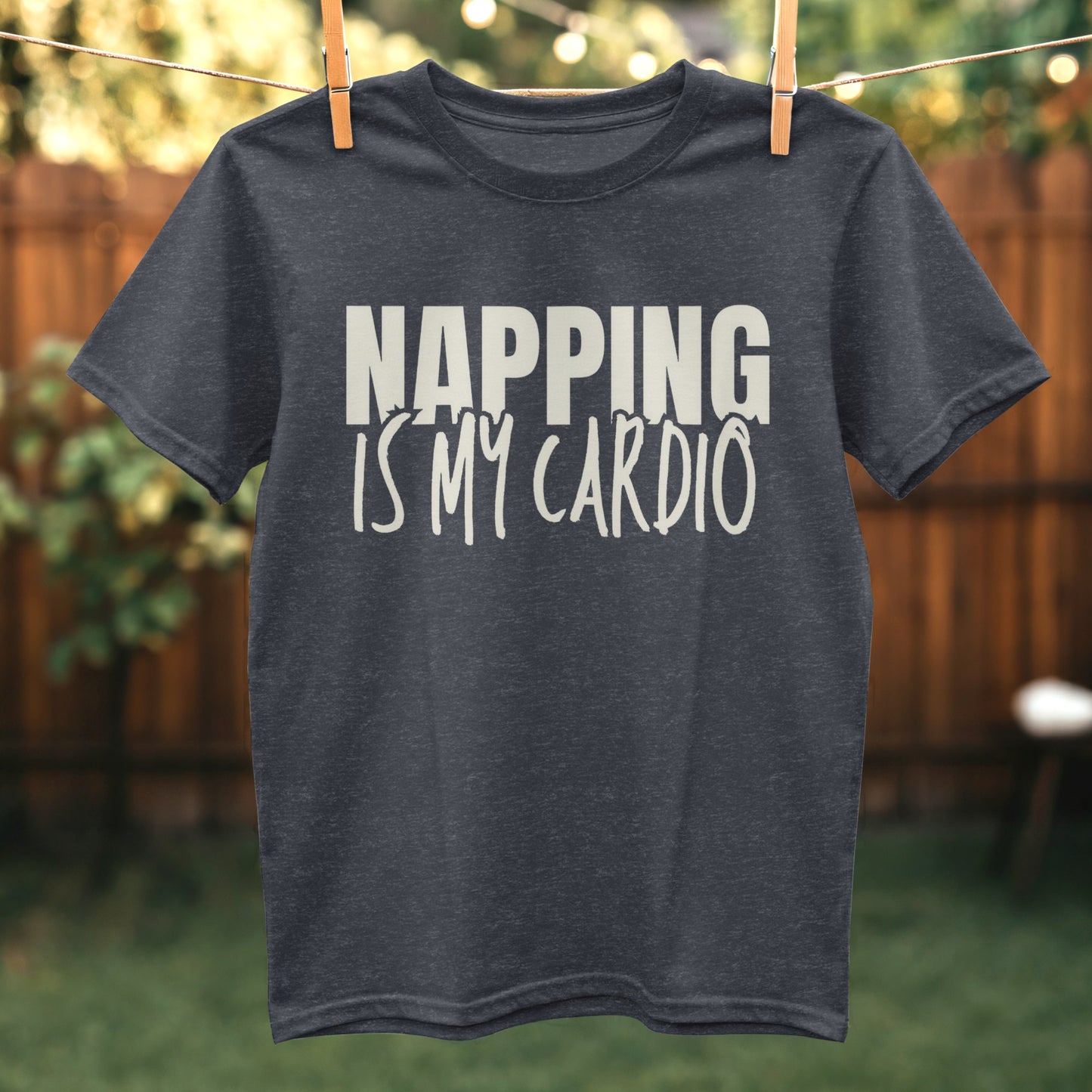 Napping Is My Cardio Humorous Graphic Tee Shirt product