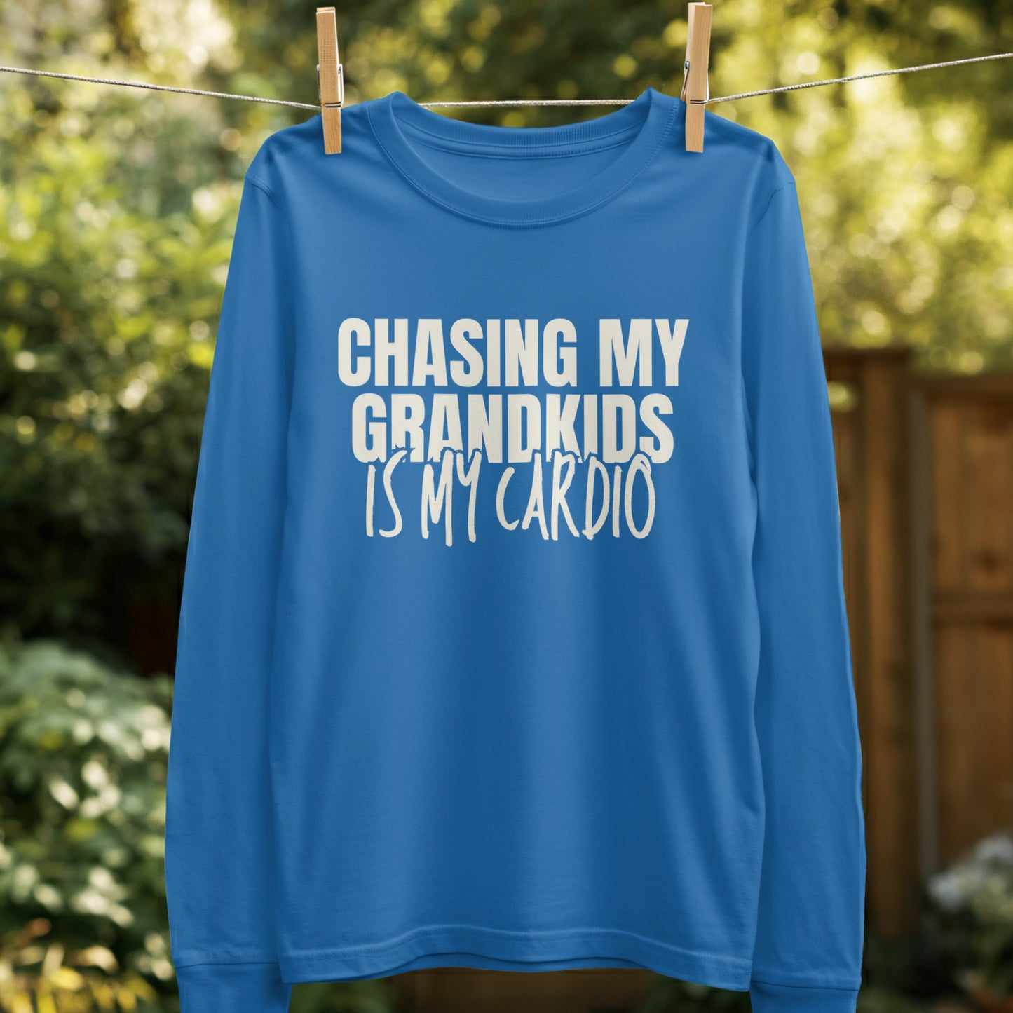 Chasing My Grandkids Is My Cardio Graphic Shirt product