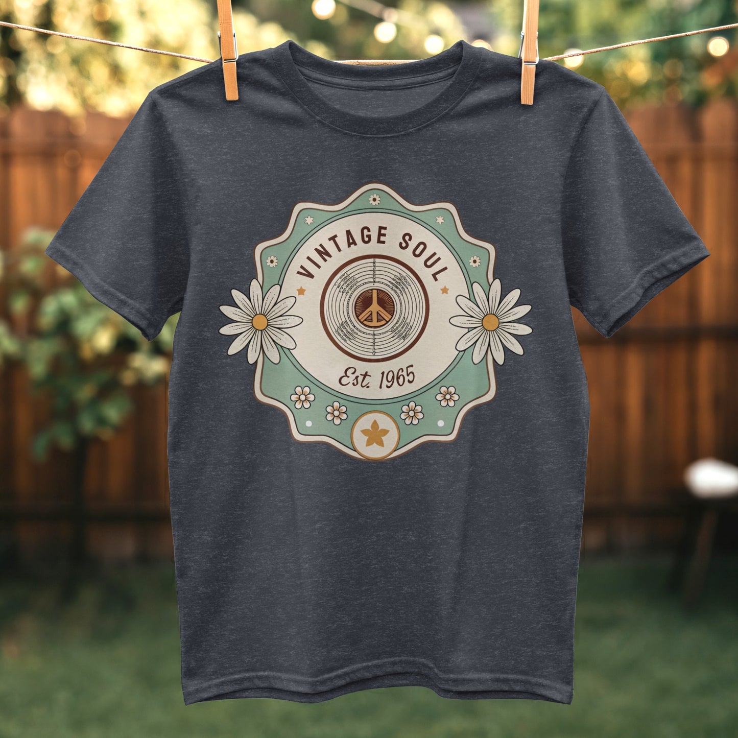Vintage Soul Est 1965 Peace Sign Graphic T-shirt product