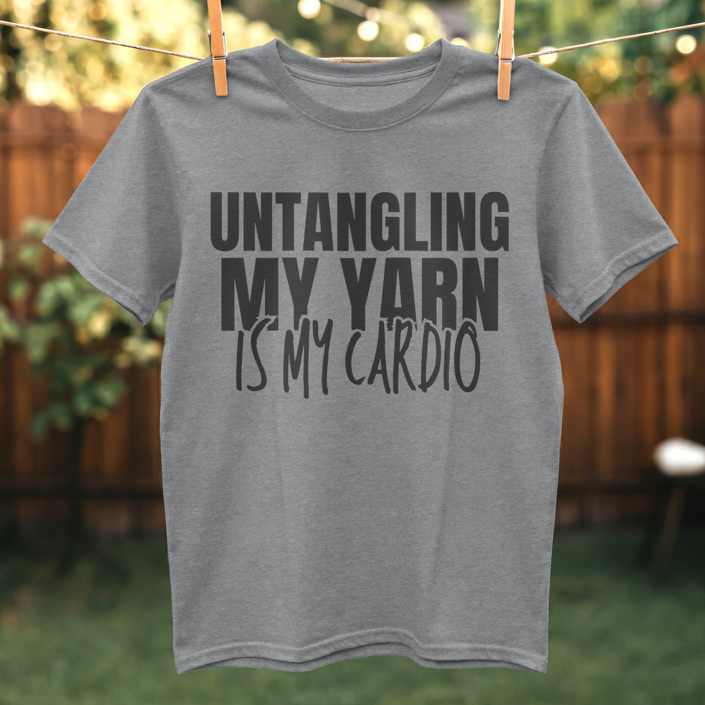 Untangling My Yarn Is My Cardio T Shirt product type