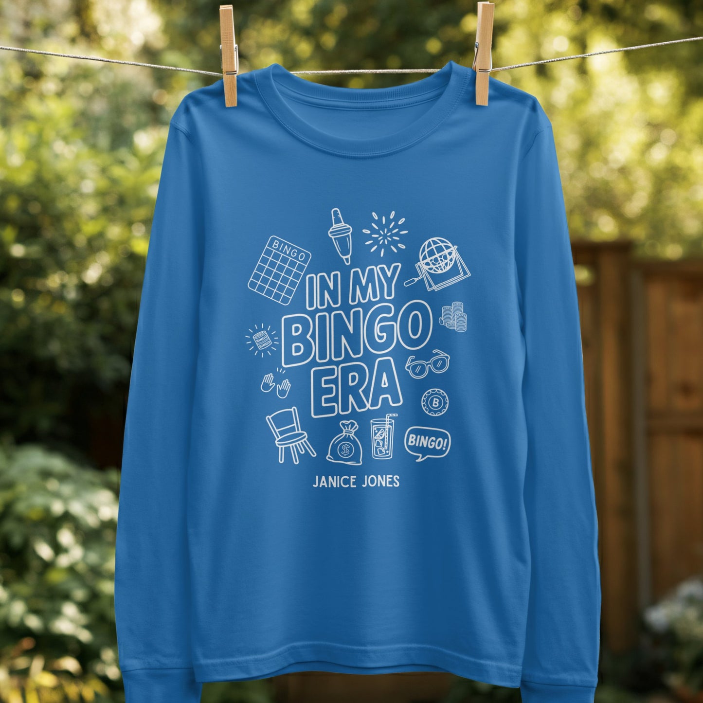 In My Bingo Era Fun Graphic Long Sleeve Shirt product