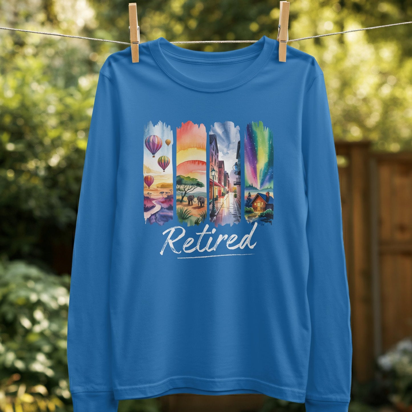 Retired Scenic Landscape Long Sleeve Shirt product