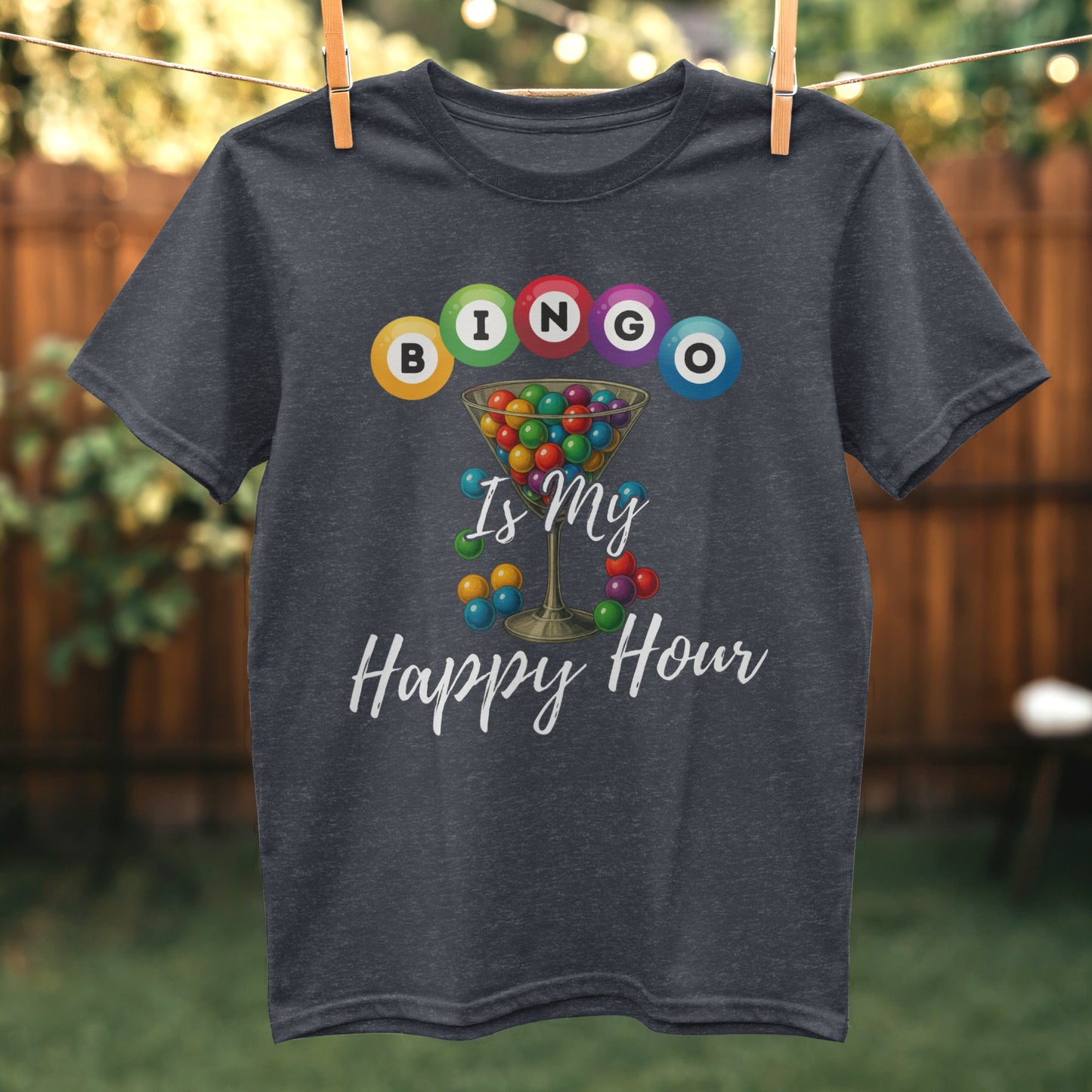 Bingo Is My Happy Hour Fun Printed Shirt product