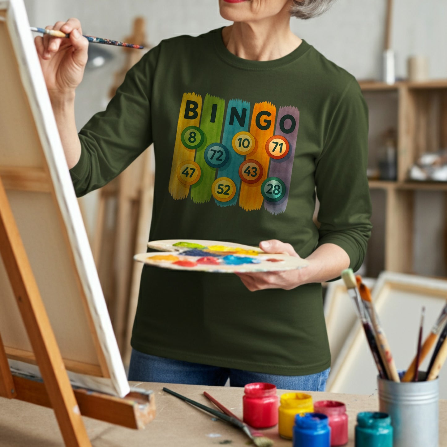 Bingo Numbers Long Sleeve T Shirt Casual Wear product