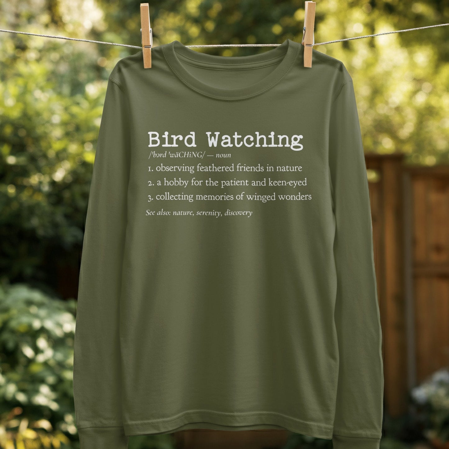 Bird Watching Long Sleeve Shirt Casual Wear Product