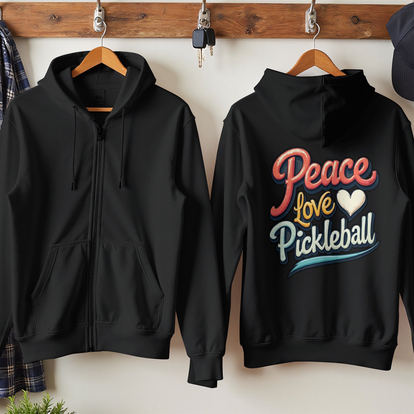 Peace Love Pickleball Graphic Hoodie product type