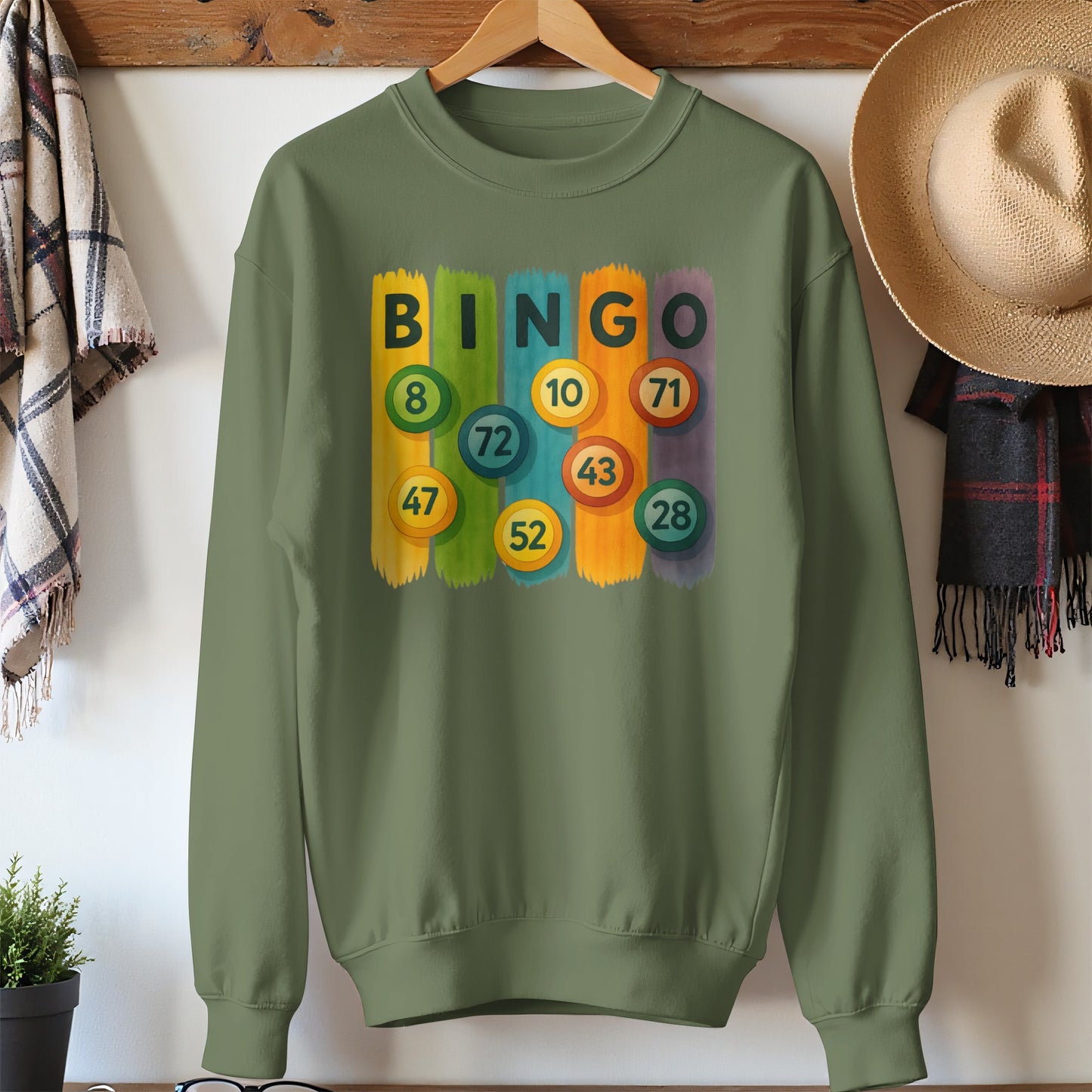 Bingo Colorful Numbers Vintage Sweatshirt product