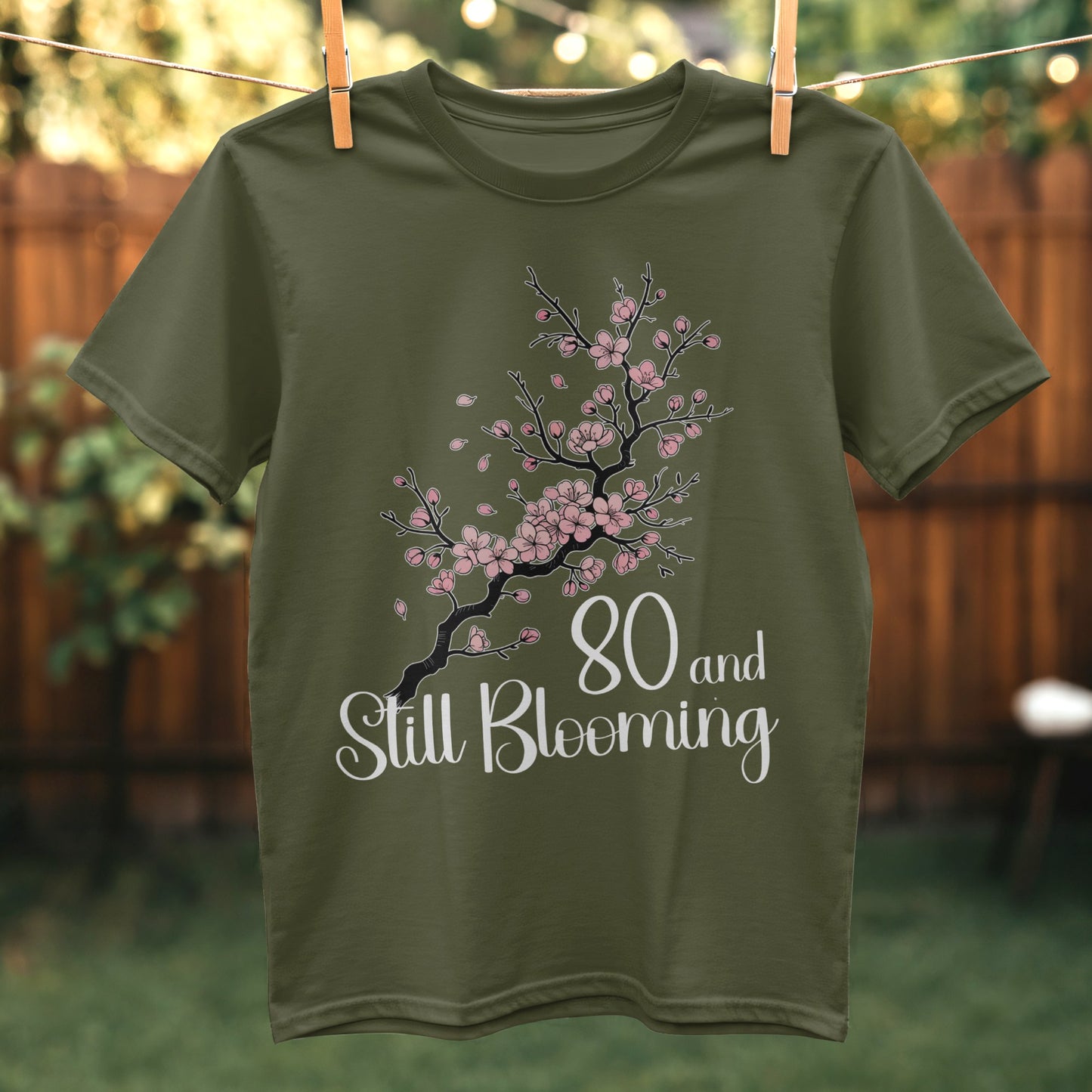 80 and Still Blooming Graphic T-Shirt product type