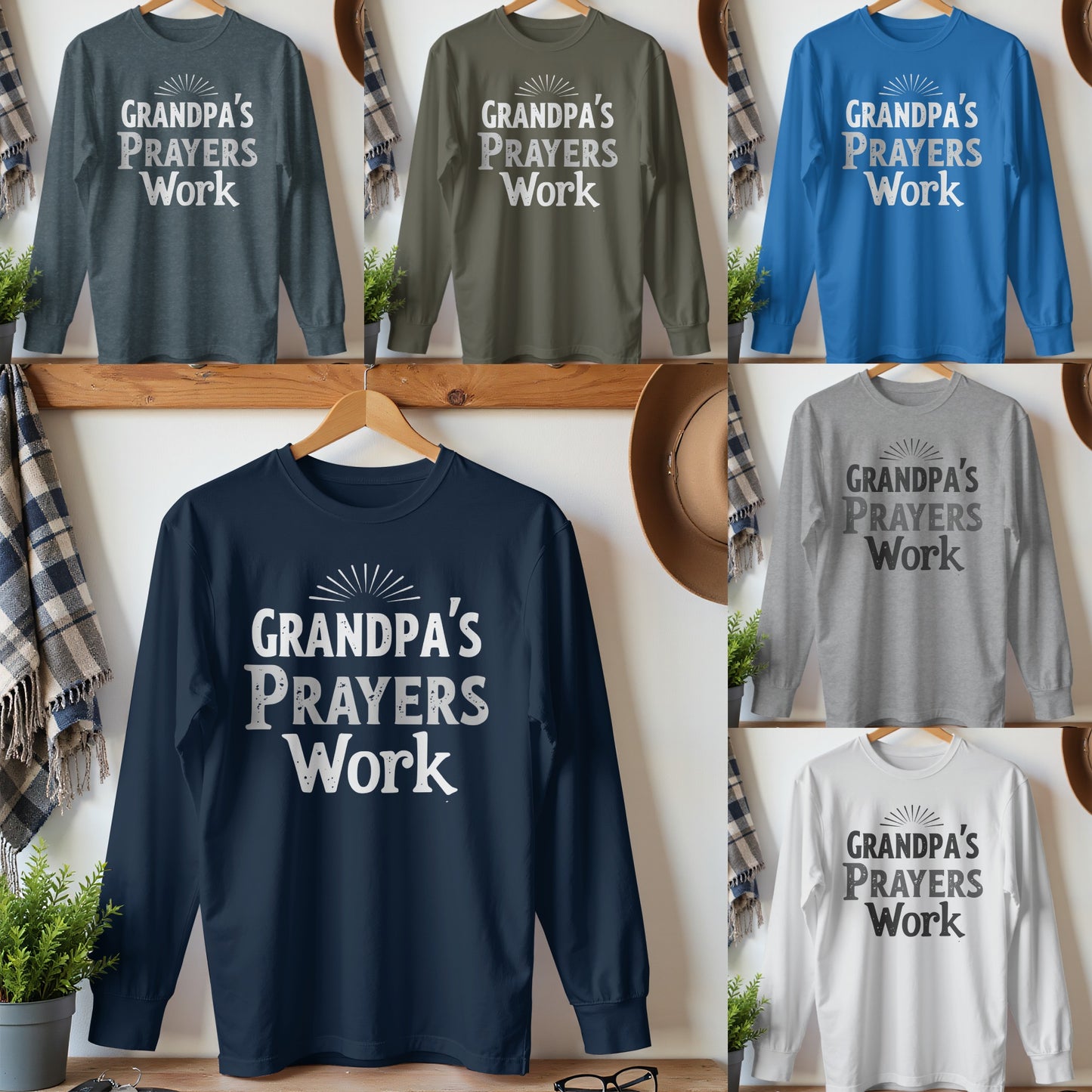 Grandpa's Prayers Work Long Sleeve Shirt product type
