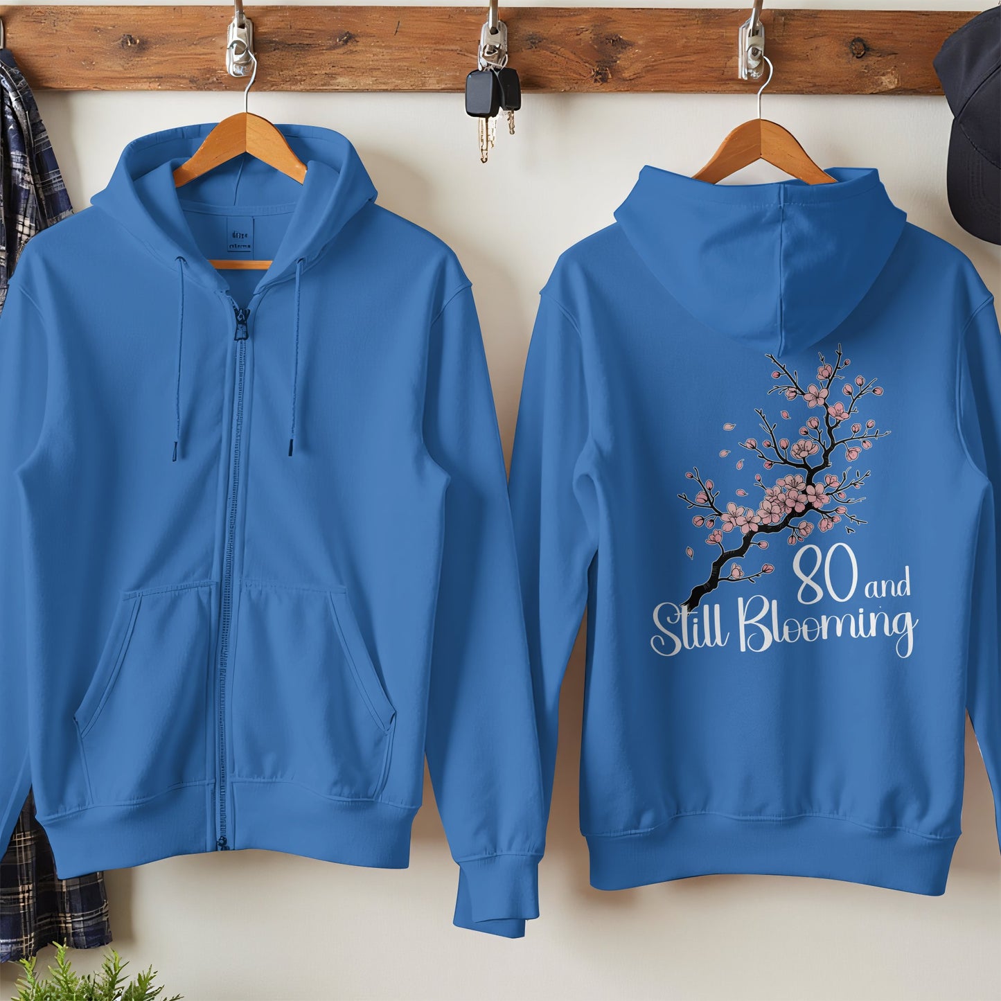 80 and Still Blooming Cherry Blossom Design Hoodie product