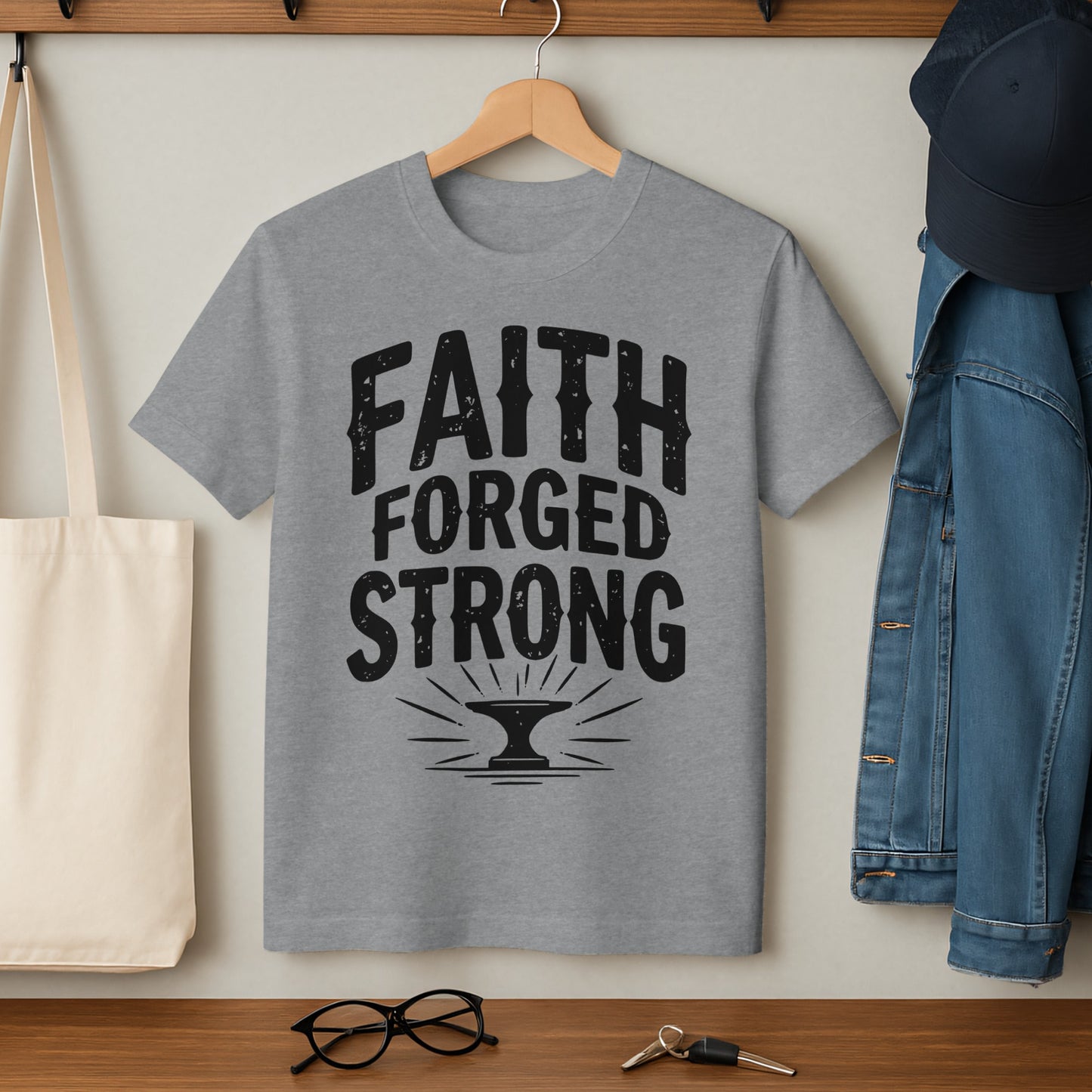 Faith Forged Strong Graphic T-Shirt product type