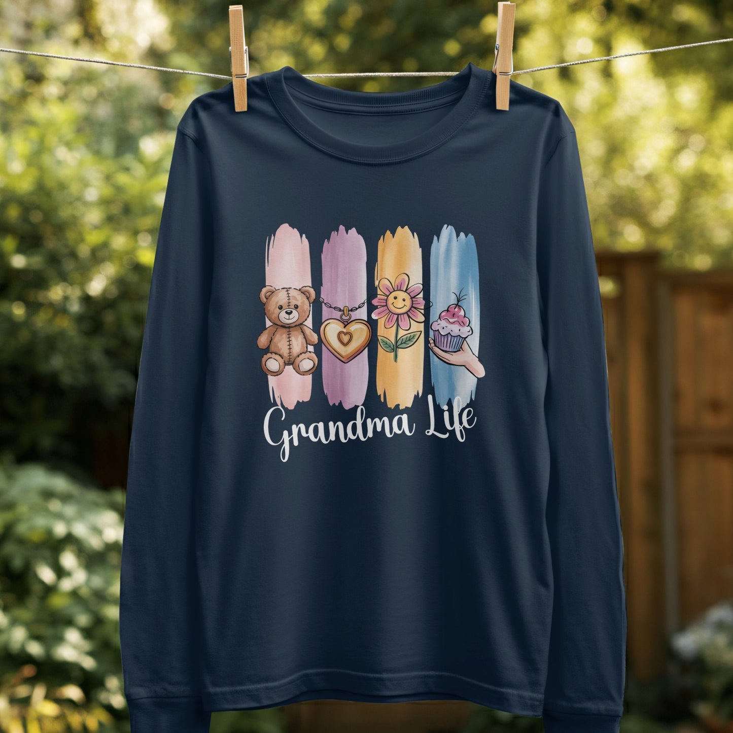Grandma Life Long Sleeve Shirt Multicolored product type