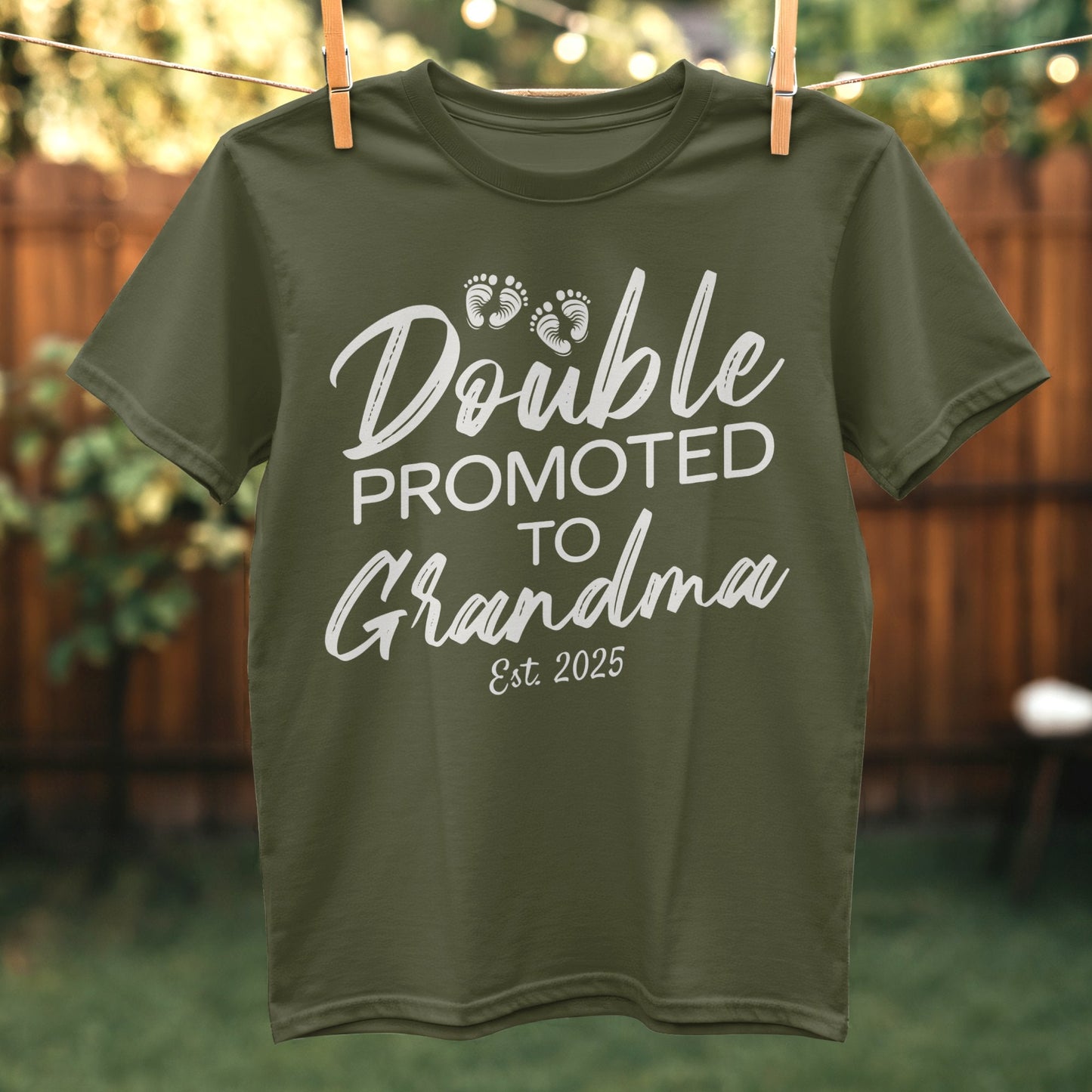 Double Promoted To Grandma Est 2025 T-Shirt product