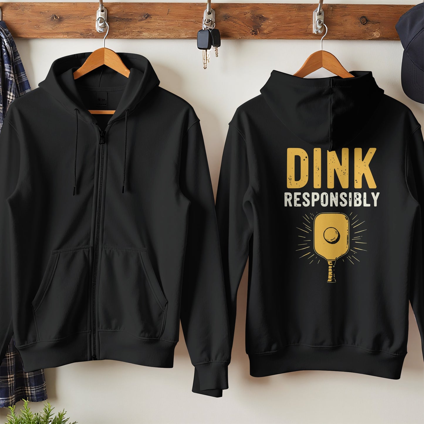 Dink Responsibly Zip Up Hoodie Trendy Casual product