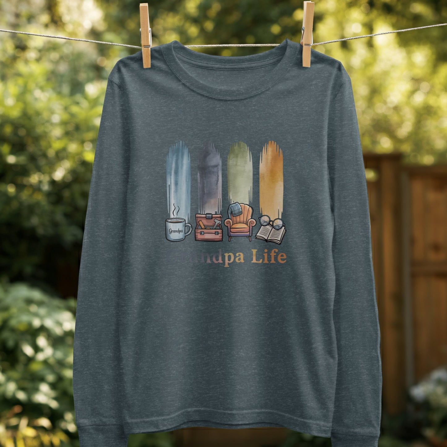 Long Sleeve Grandpa Life Graphic Sweatshirt product