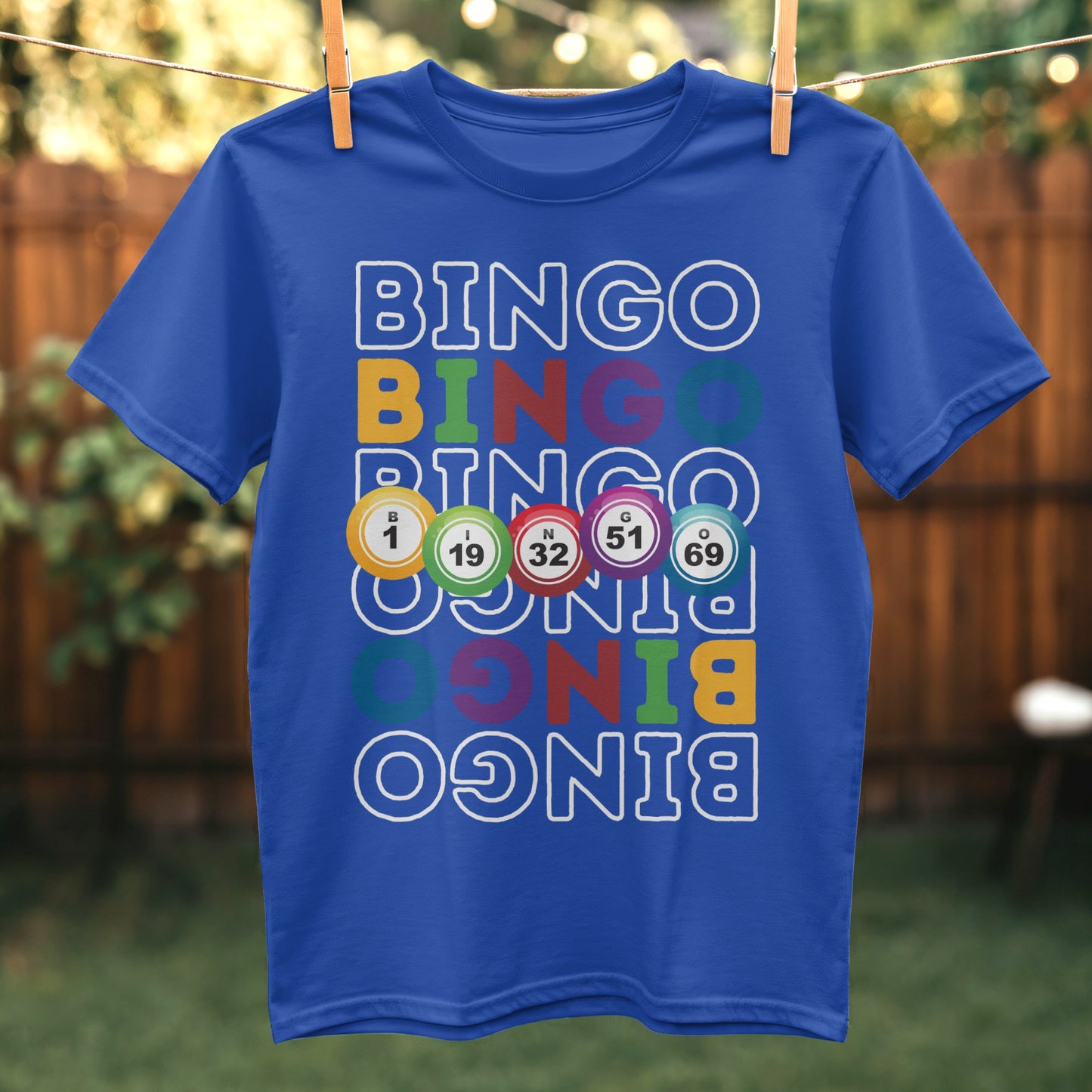 Bingo Colorful Numbers Graphic T Shirt product
