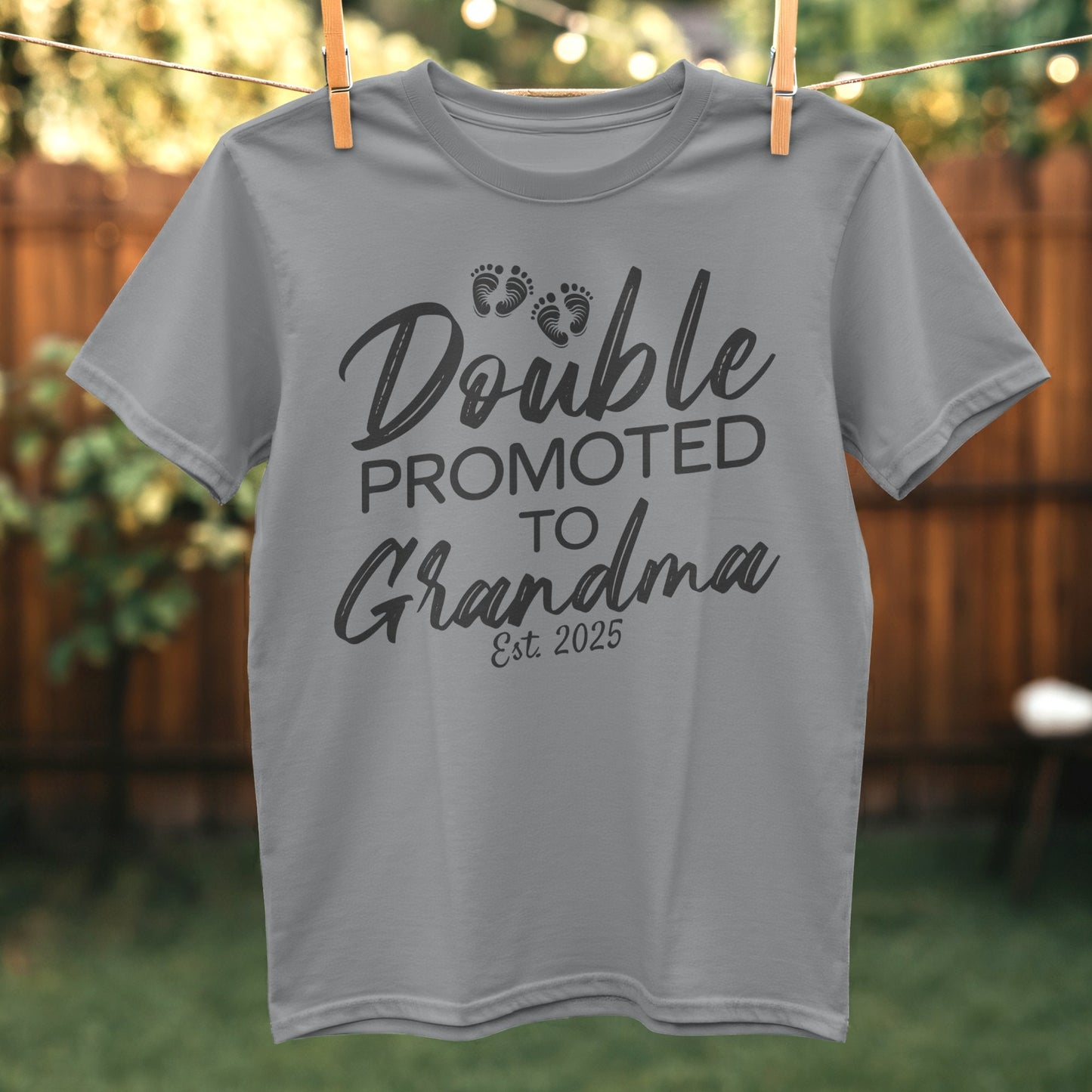 Double Promoted to Grandma Est 2025 T-Shirt product