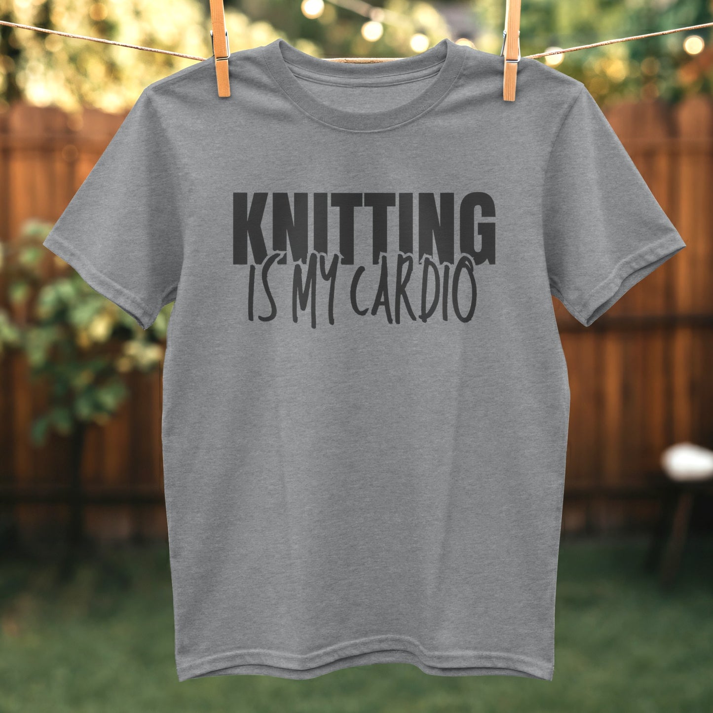 Knitting Is My Cardio Statement Graphic T-shirt product