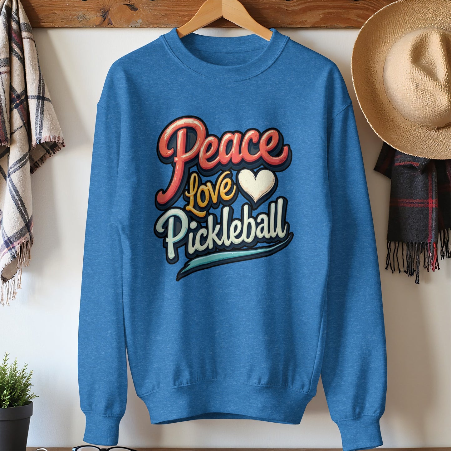 Peace Love Pickleball Graphic Print Apparel product