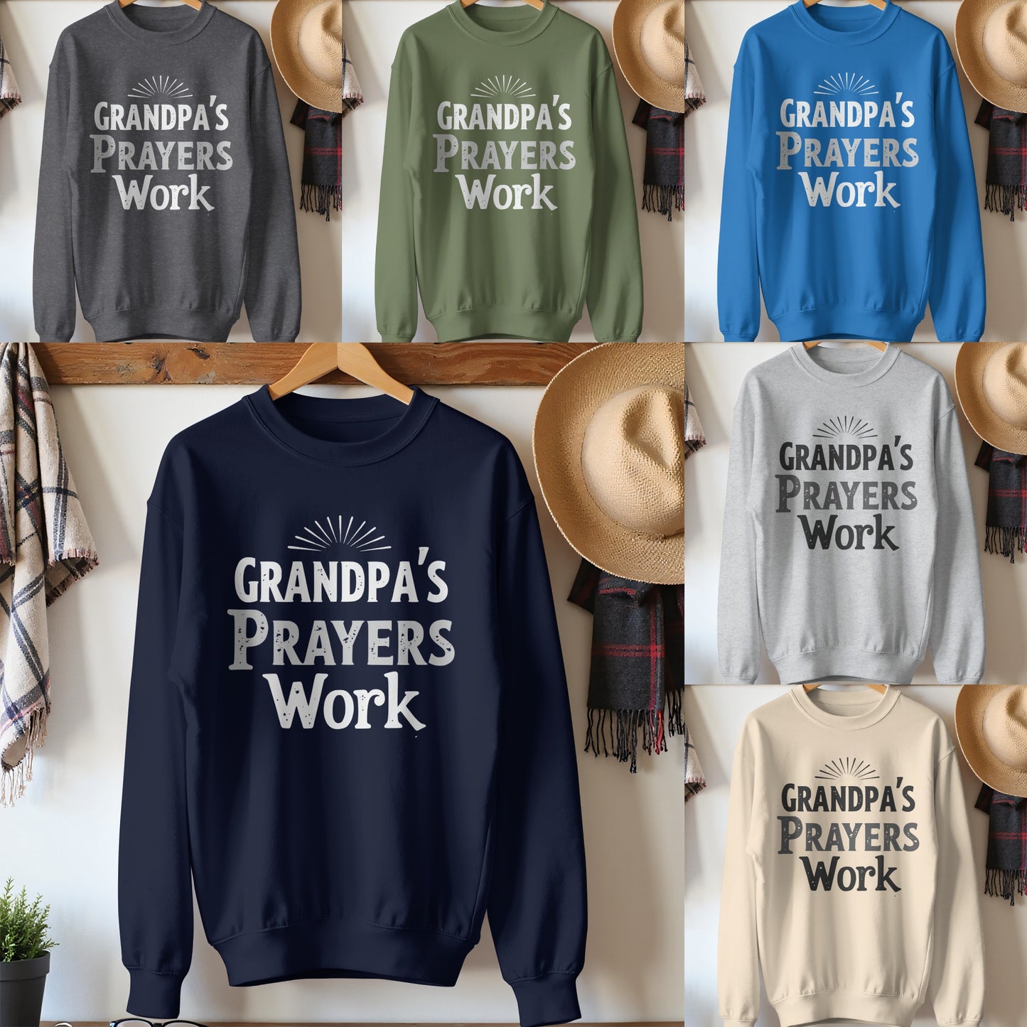 Grandpa's Prayers Work Cozy Sweatshirt product type