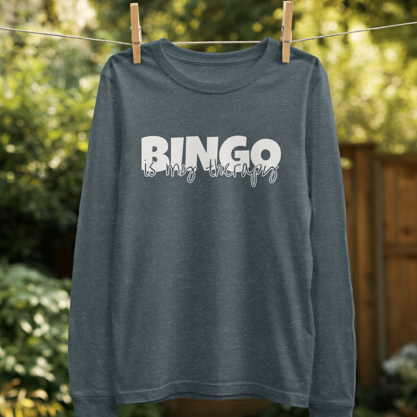 Bingo Is My Therapy Long Sleeve Shirt product