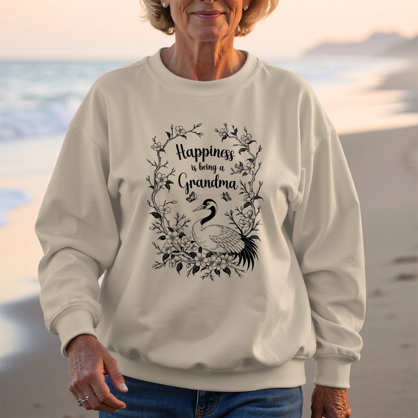 Happiness is being a Grandma printed sweatshirt product type