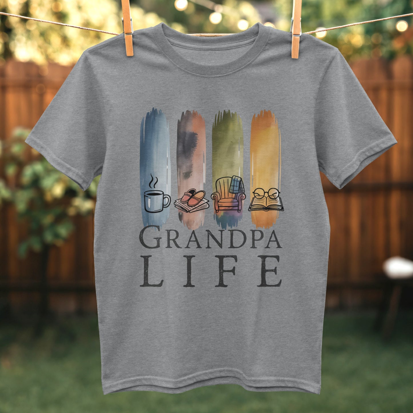 Grandpa Life Colorful Chair Cup Design Shirt product