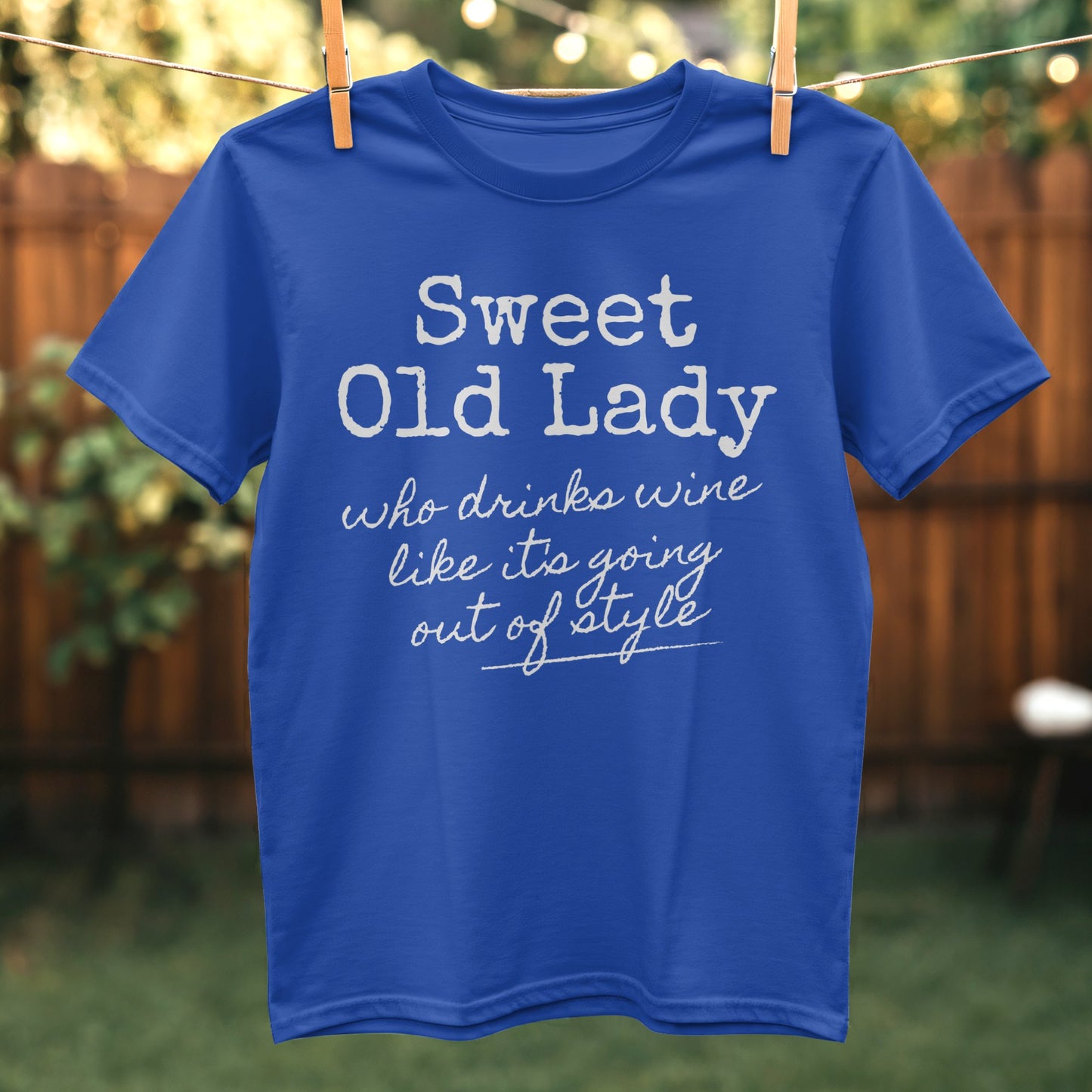 Sweet Old Lady Who Drinks Wine Graphic T-Shirt product type