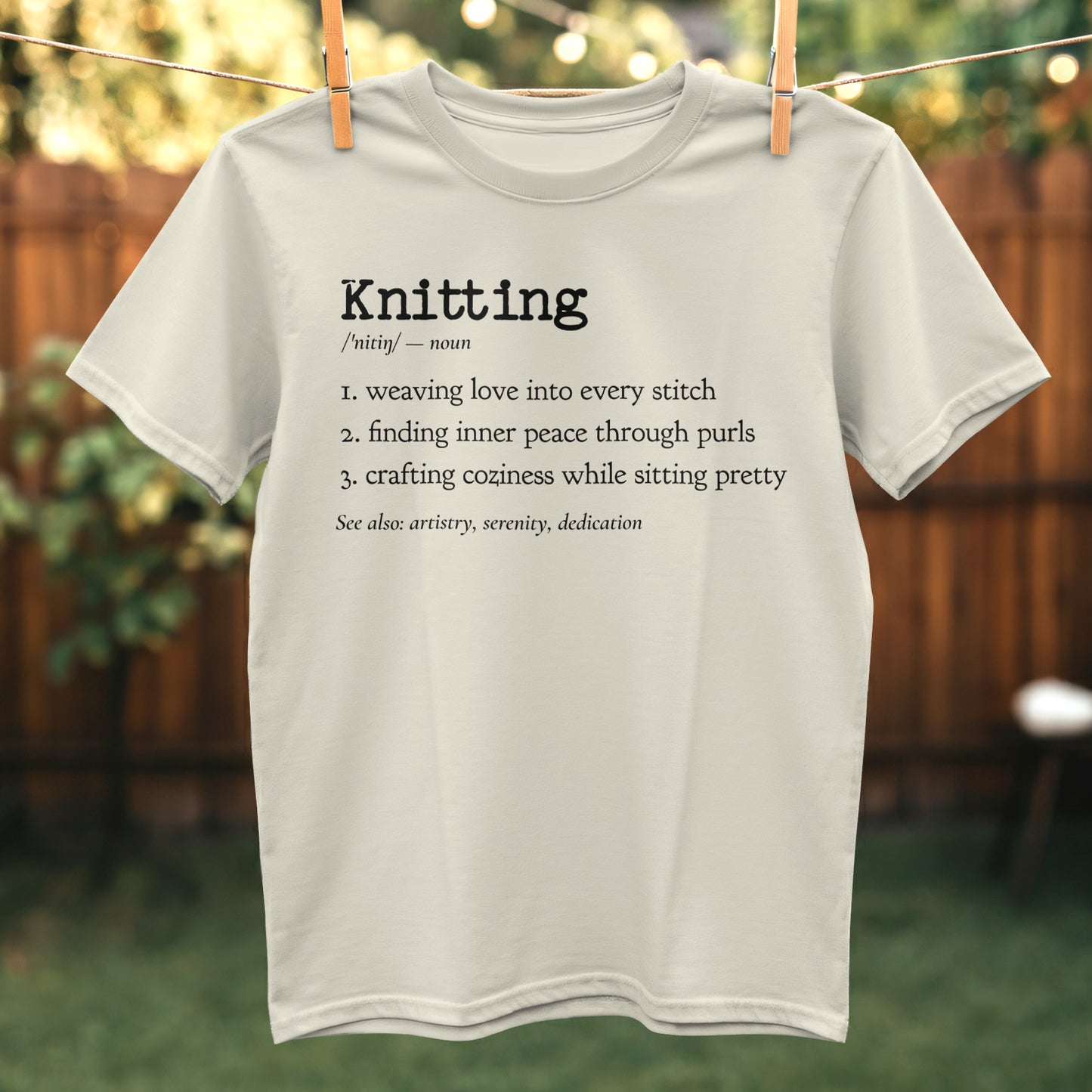 Knitting Inspired T-Shirt with Definition T-shirt Product Type