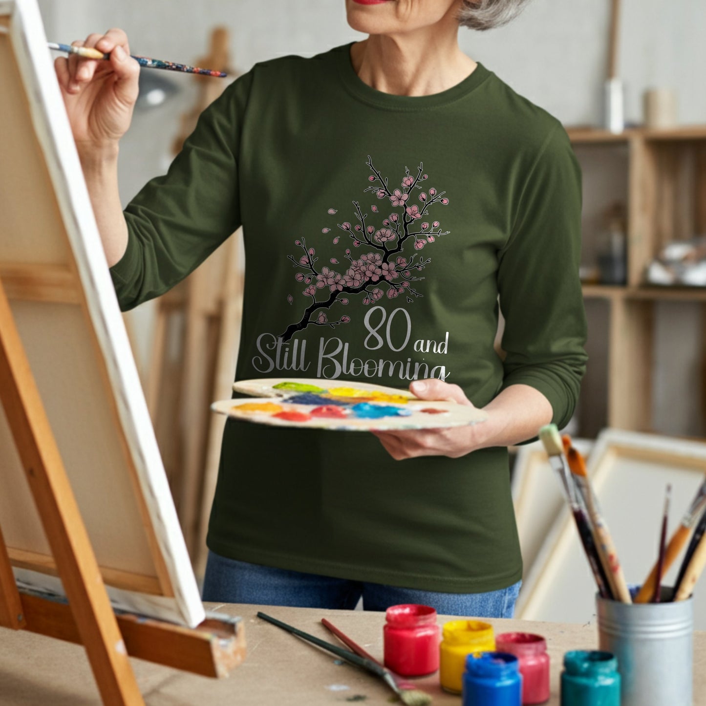 80 And Still Blooming Artistic Design Apparel product