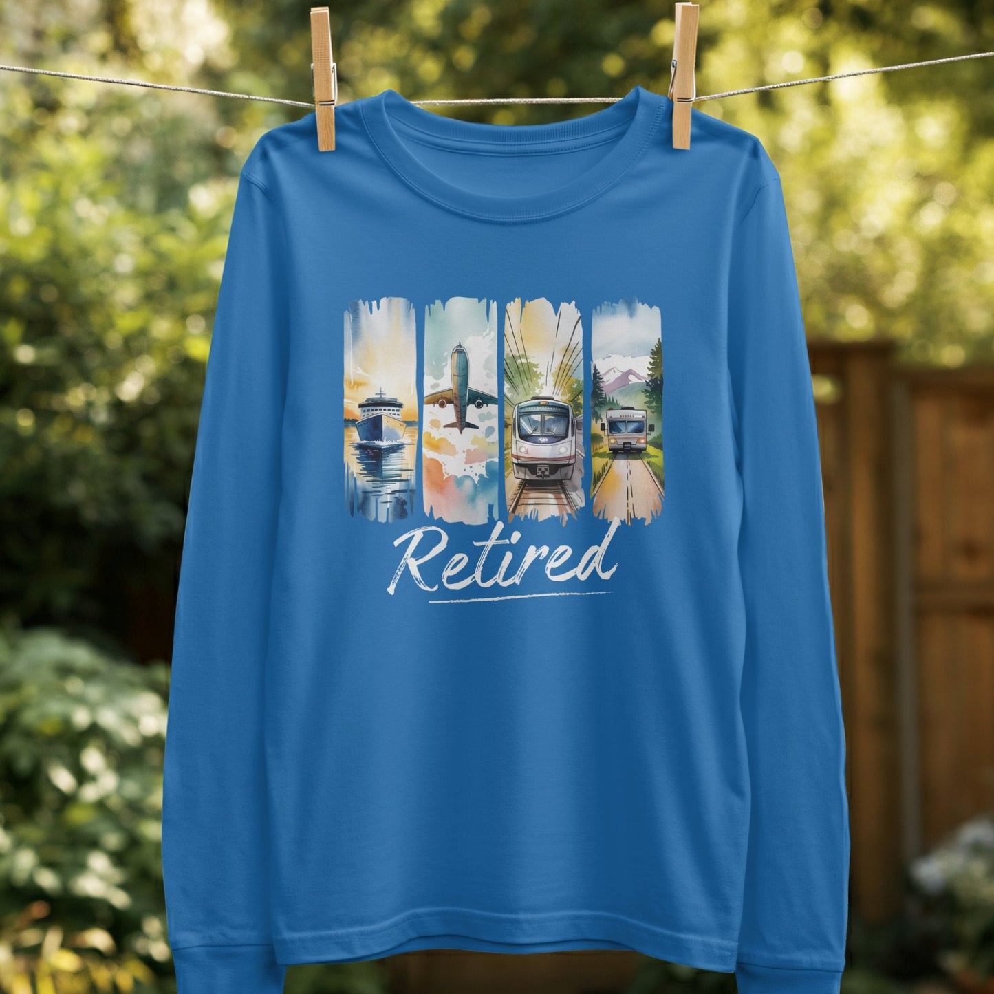 Scenic Retired Theme Long Sleeve Shirt product