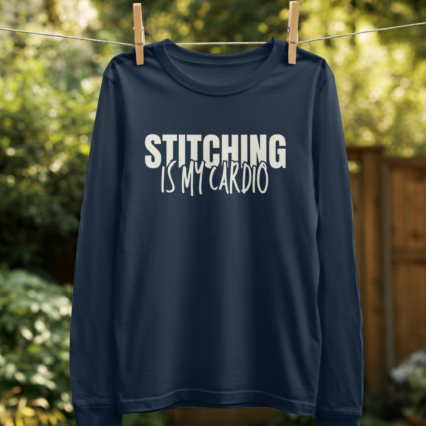 Stitching Is My Cardio Long Sleeve Shirt product type