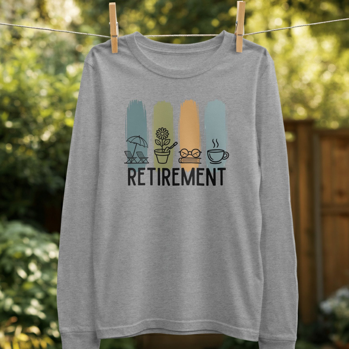 Cozy Retirement Theme Long Sleeve Shirt product