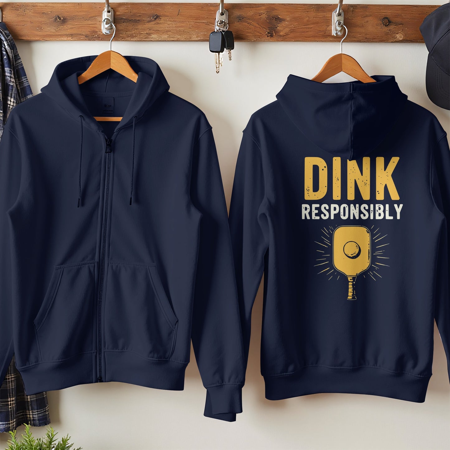 Dink Responsibly Pickleball Motif Unisex Hoodie product type