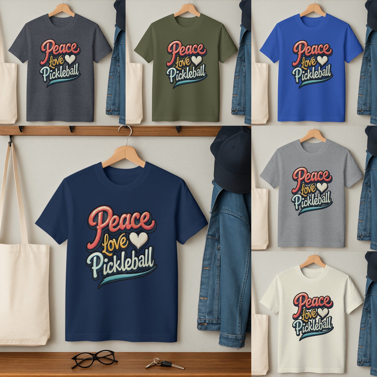 Peace Love Pickleball Graphic Tee shirt product type