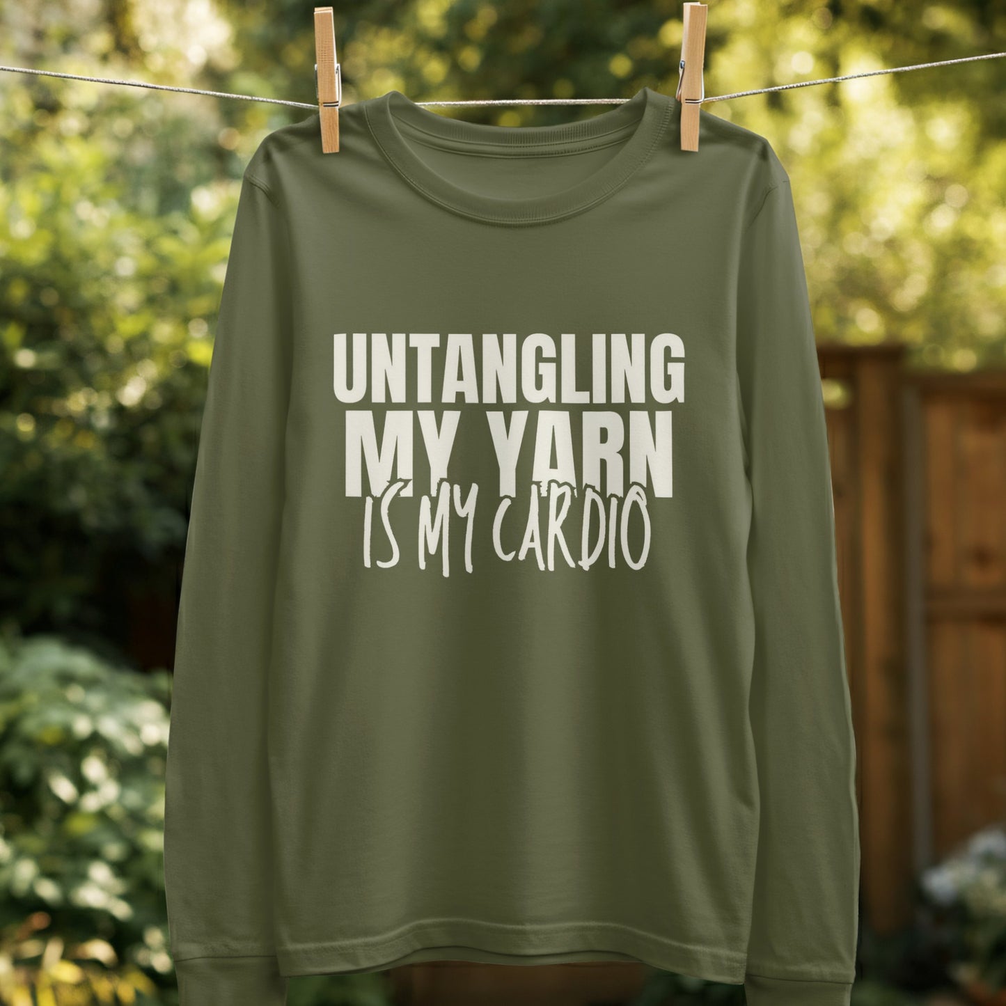 Untangling My Yarn is My Cardio Long Sleeve Product